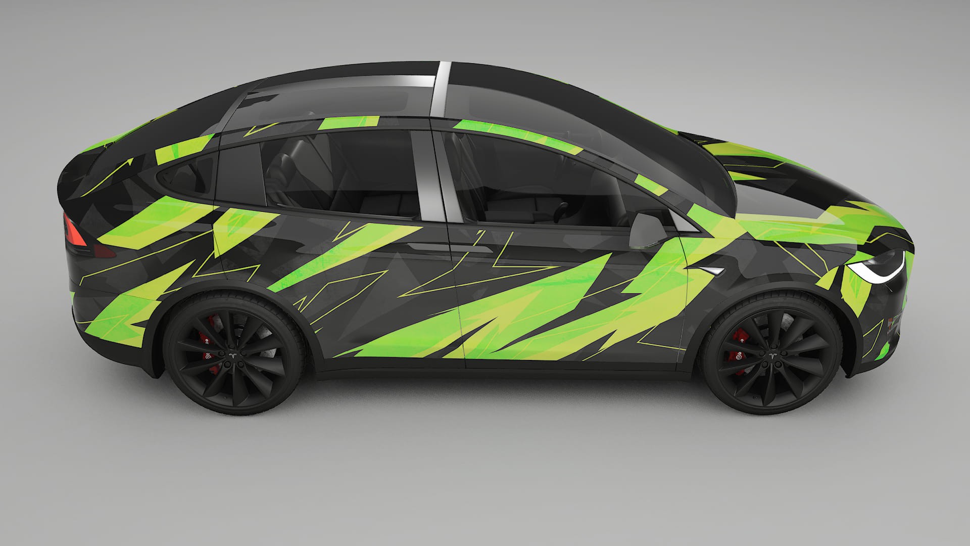 Tesla Model X NINJA TURTLES – Design-Wrap PPF-Kit aus bedruckbarer Polyurethanfolie