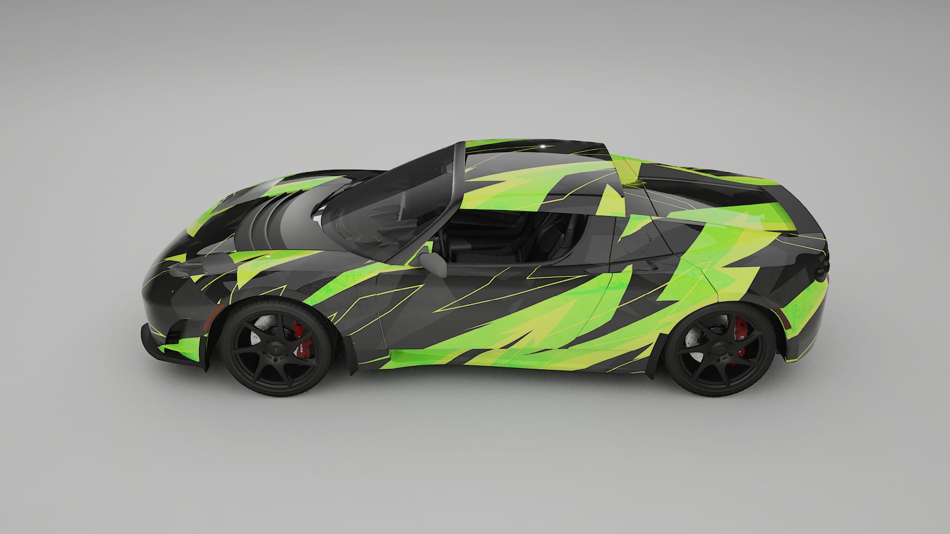 Tesla Roadster 2.5 NINJA TURTLES Designed Wrap PPF Kit – Printable Polyurethane Film
