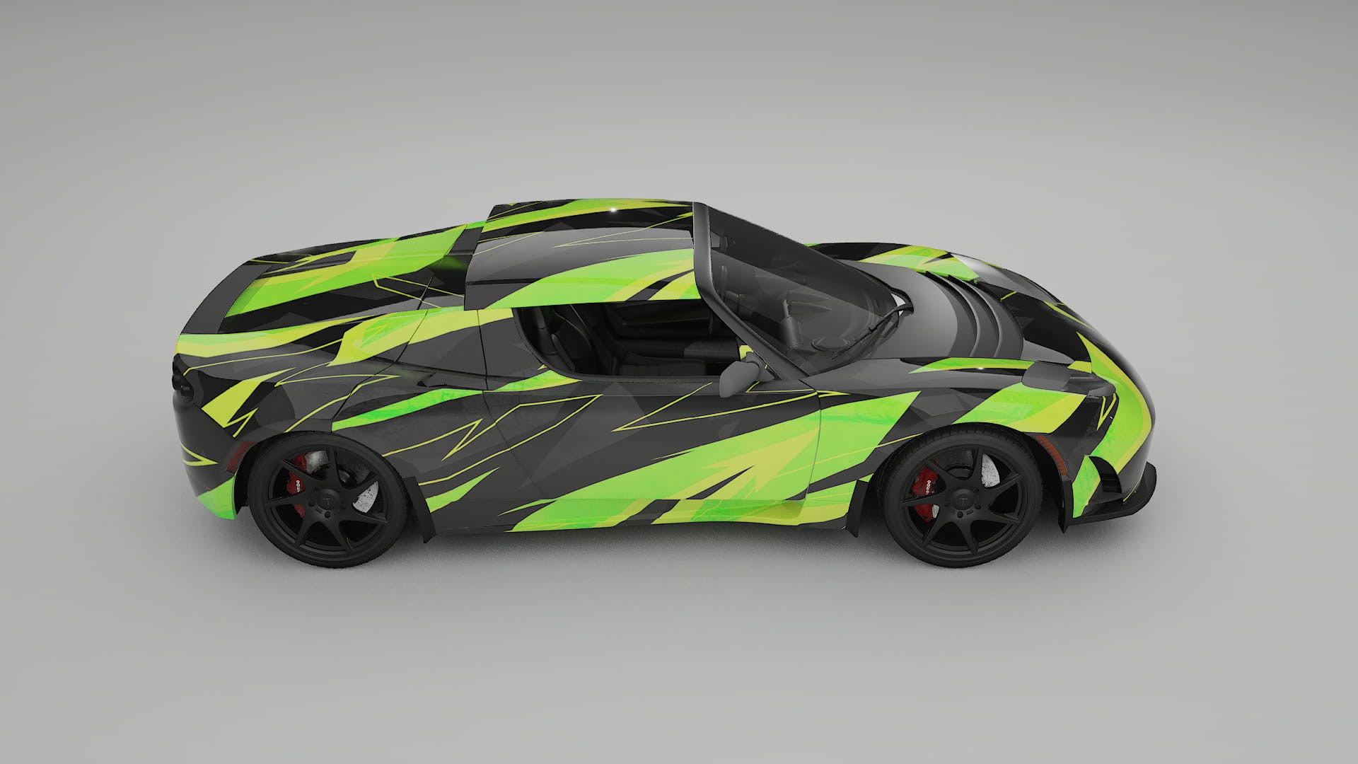 Tesla Roadster 2.5 NINJA TURTLES Designed Wrap PPF Kit – Printable Polyurethane Film
