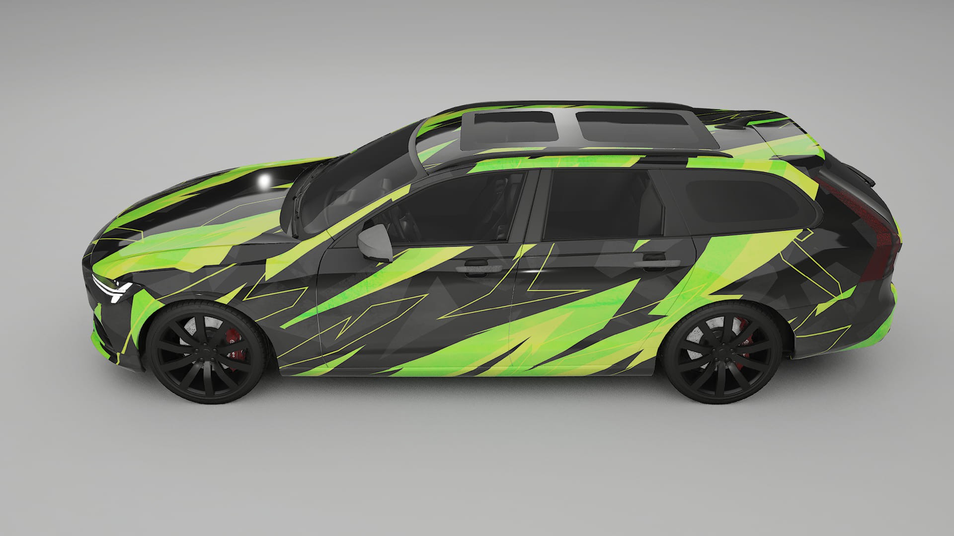 Volvo V90 P5 NINJA TURTLES – Design-Wrap PPF-Kit aus bedruckbarer Polyurethanfolie