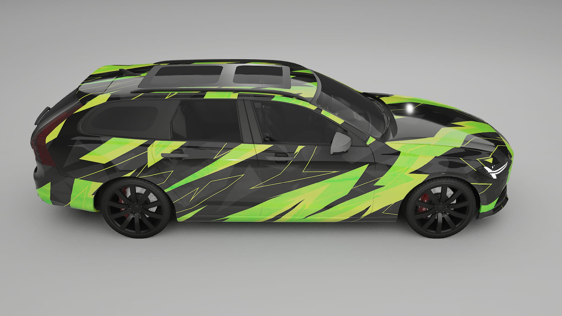 Volvo V90 P5 NINJA TURTLES – Design-Wrap PPF-Kit aus bedruckbarer Polyurethanfolie