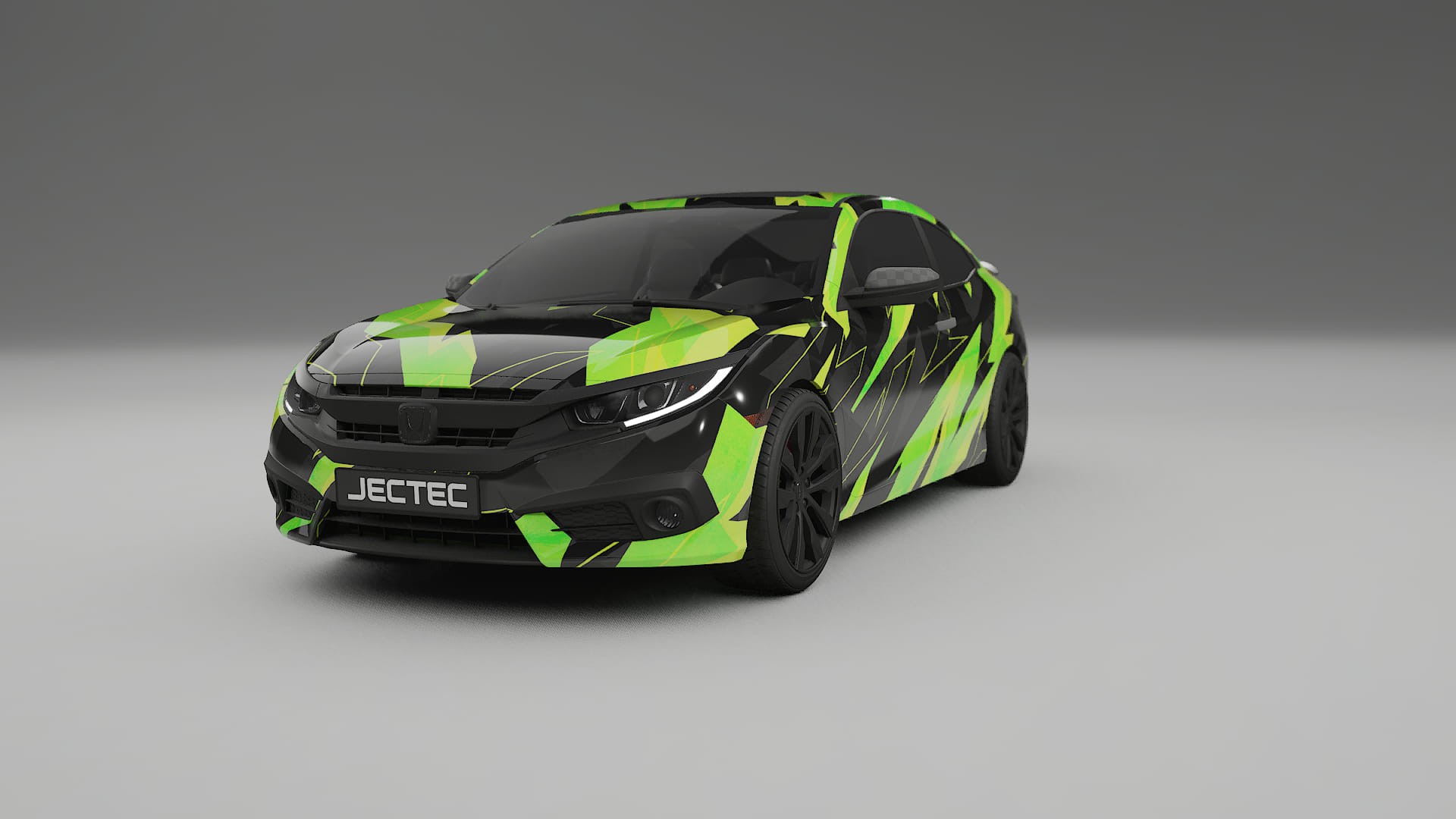 Honda Civic coupe prefacelift pre-LCI NINJA TURTLES – Design-Wrap PPF-Kit aus bedruckbarer Polyurethanfolie