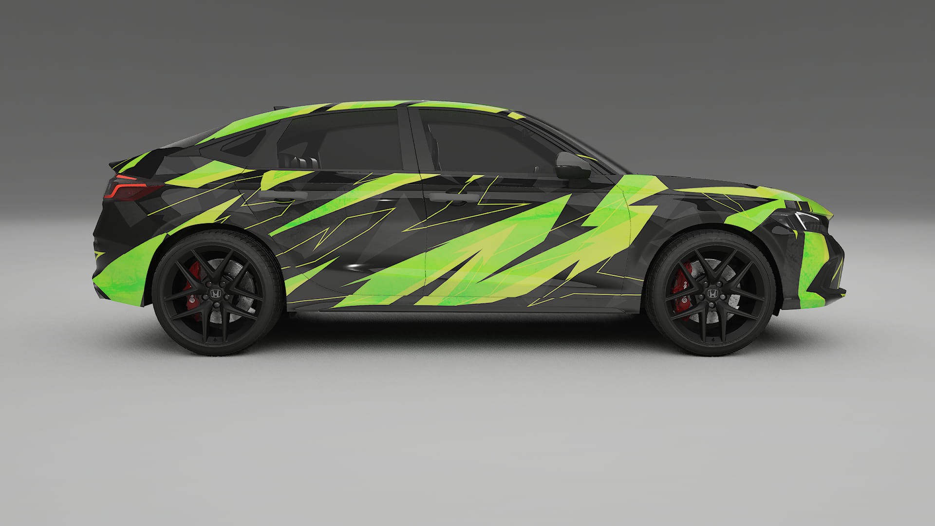 Honda Civic hatchback NINJA TURTLES – Design-Wrap PPF-Kit aus bedruckbarer Polyurethanfolie
