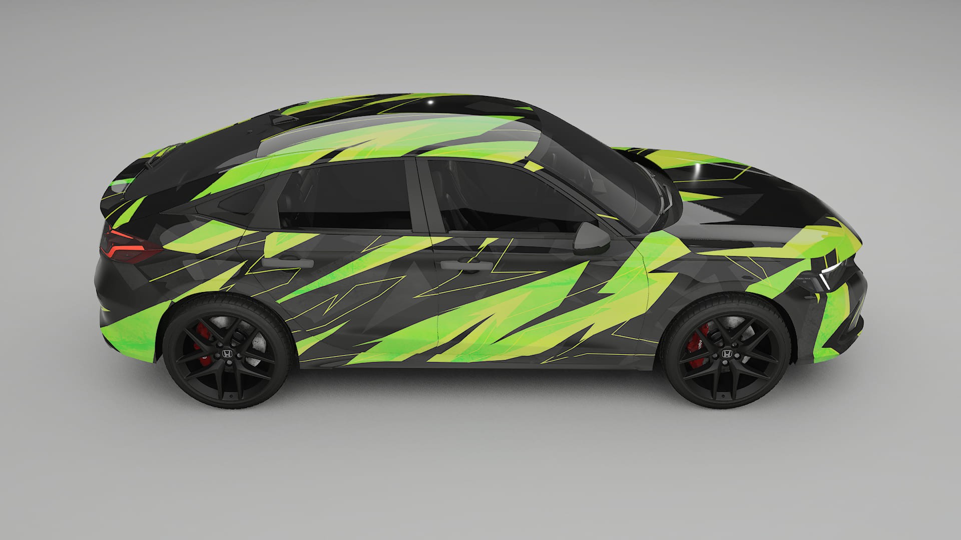 Honda Civic hatchback NINJA TURTLES – Design-Wrap PPF-Kit aus bedruckbarer Polyurethanfolie