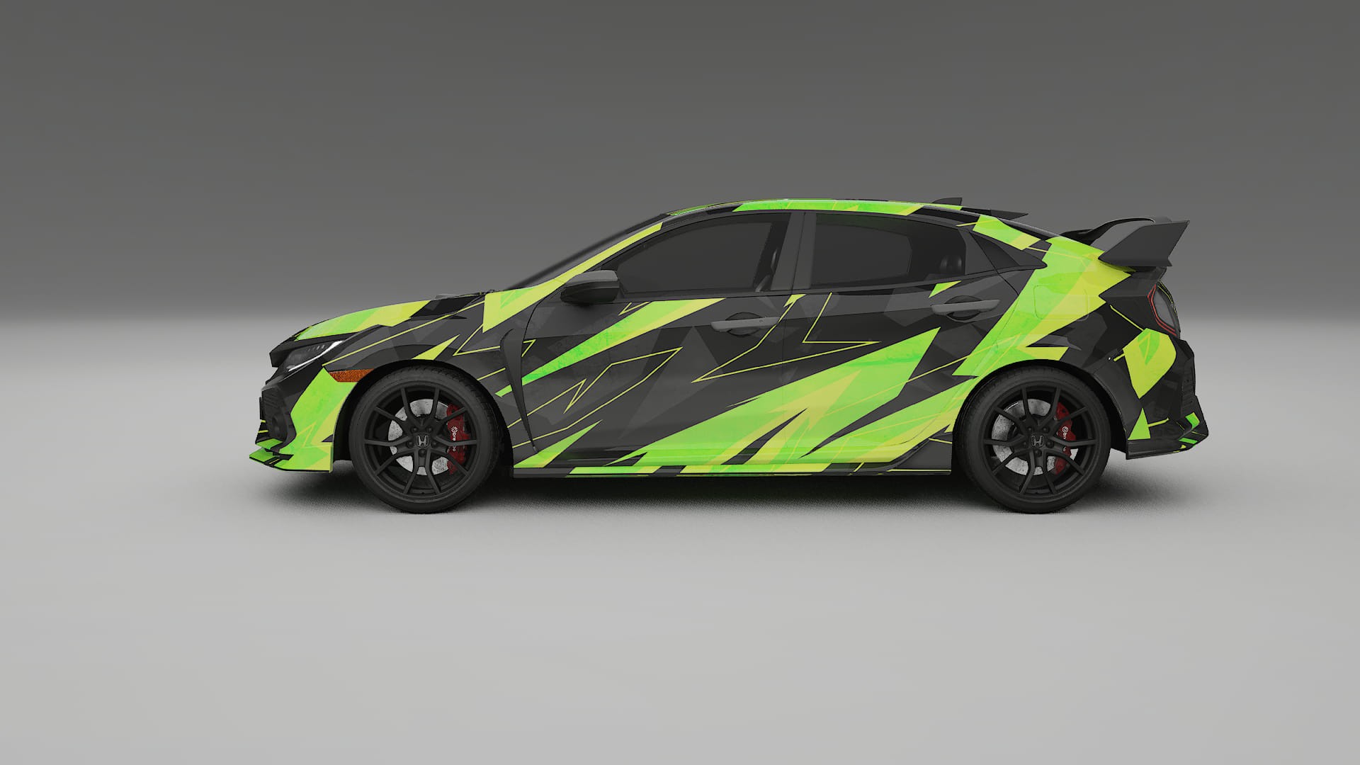 Honda Civic Type-R NINJA TURTLES – Design-Wrap PPF-Kit aus bedruckbarer Polyurethanfolie