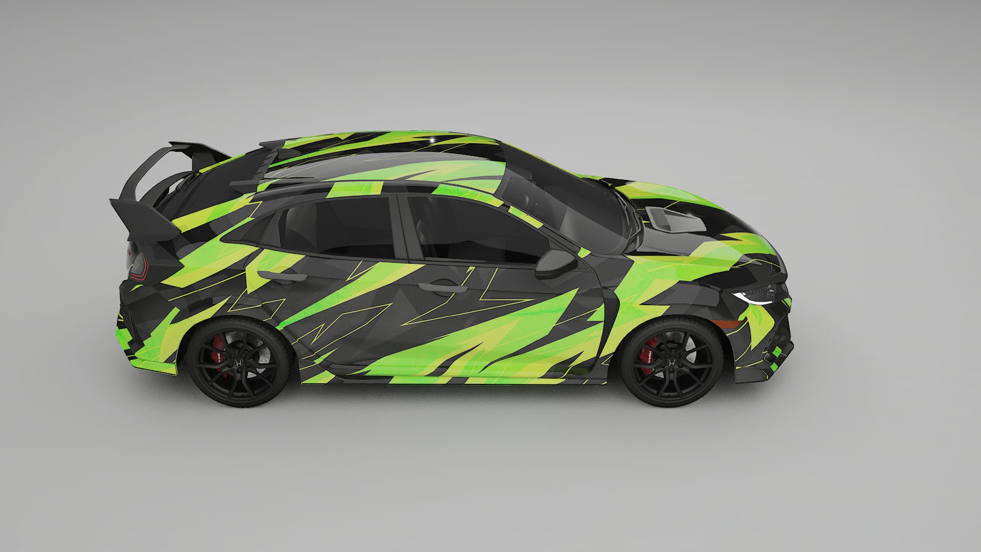 Honda Civic Type-R NINJA TURTLES – Design-Wrap PPF-Kit aus bedruckbarer Polyurethanfolie