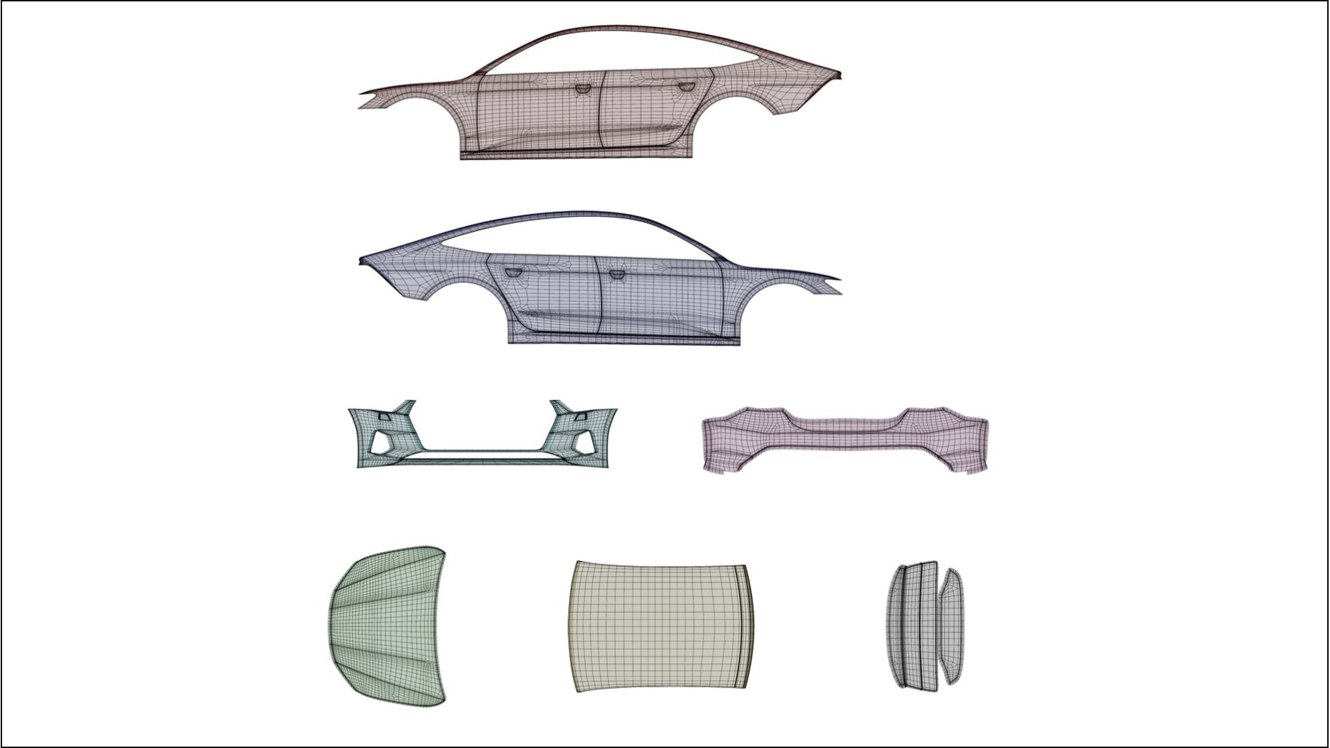 Audi A7 C8 Sportback prefacelift pre-LCI TPU Paint Protection Film | DUSTY Color Change PPF Full Pre-Cut Kit 2