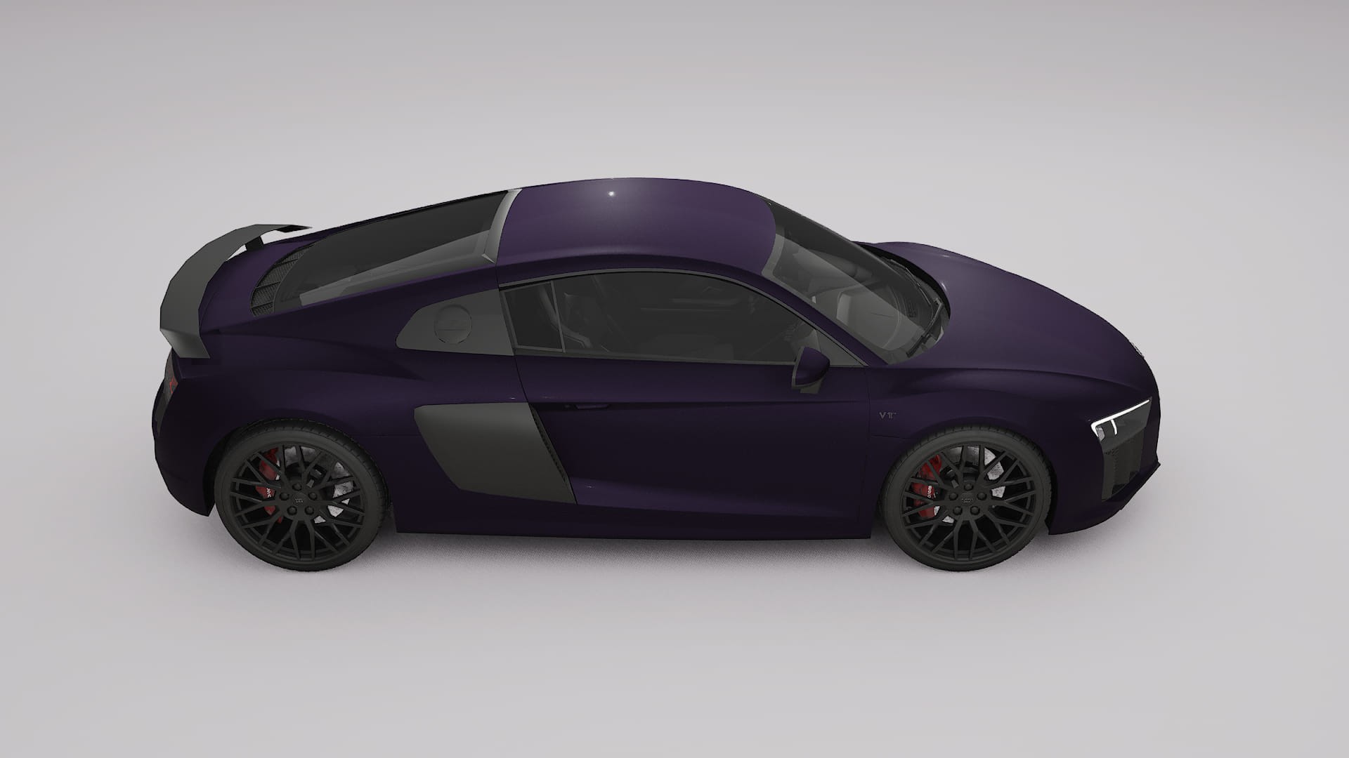 Audi R8 typ-4S prefacelift pre-LCI TPU Paint Protection Film | VIOLET Color Change PPF Full Pre-Cut Kit