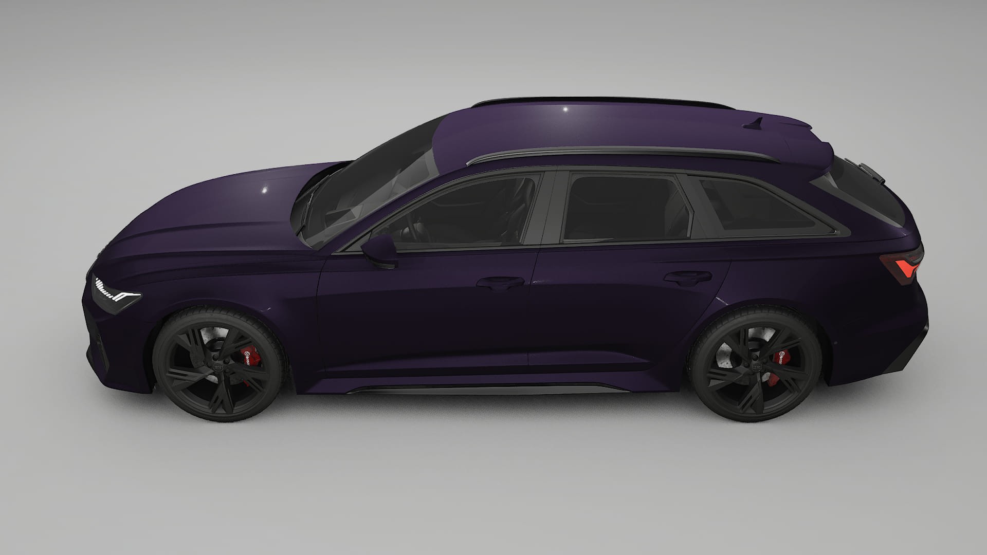 Audi RS6 Avant C8 facelift LCI TPU Paint Protection Film | VIOLET Color Change PPF Full Pre-Cut Kit