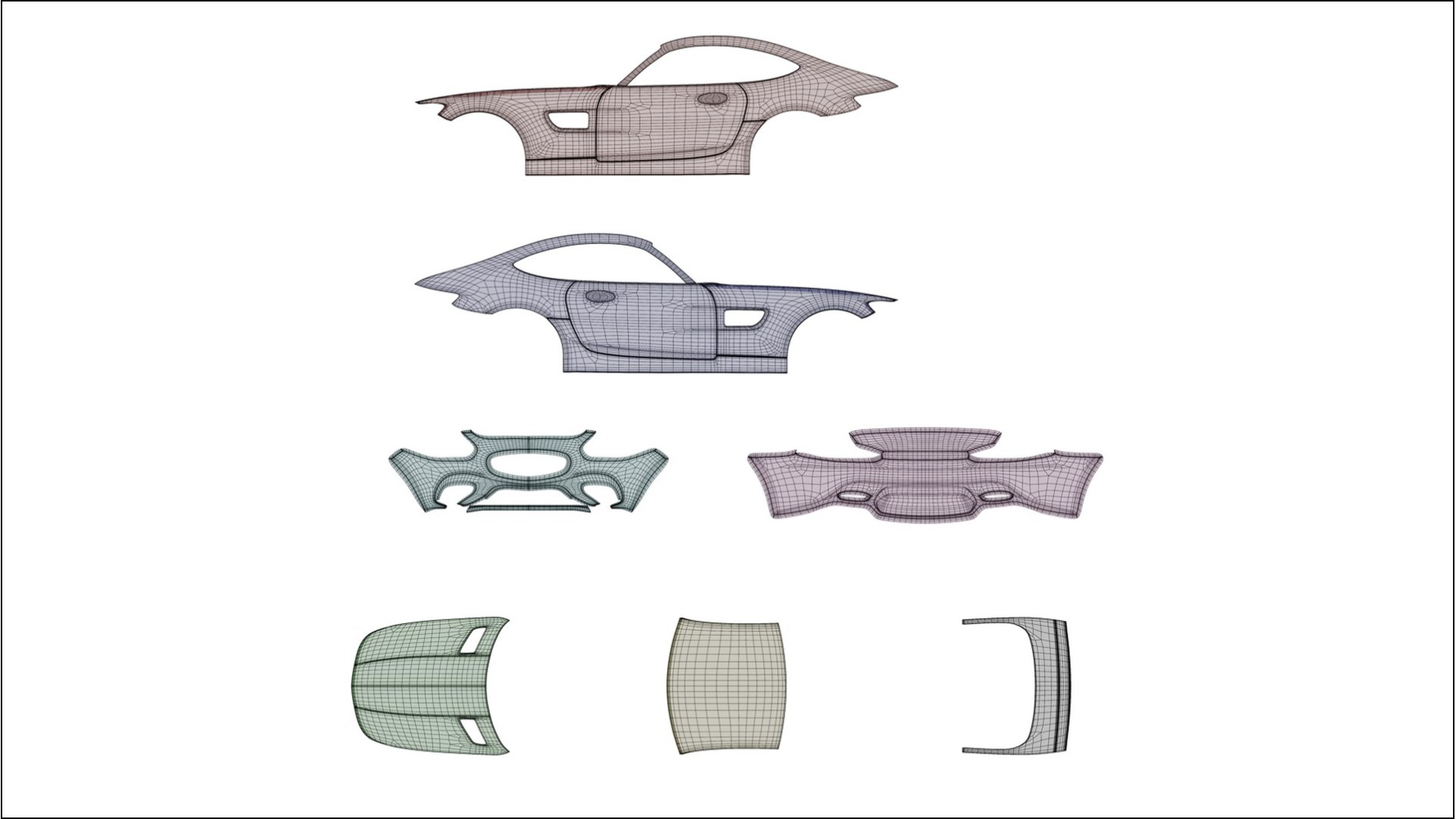 Mercedes AMG GT C190 Coupe TPU Paint Protection Film | VIOLET Color Change PPF Full Pre-Cut Kit 2