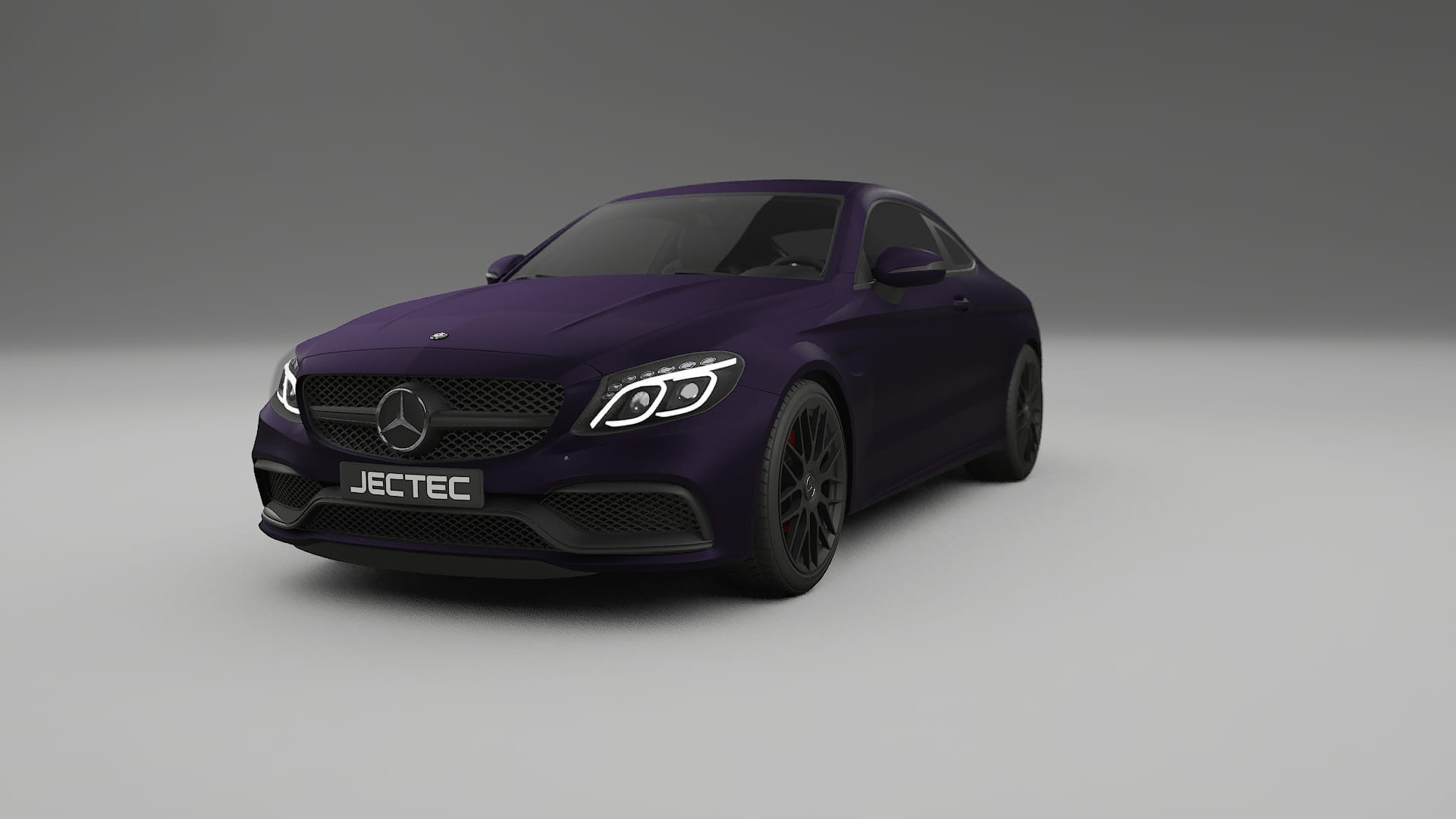 Mercedes C63 AMG W205 Coupe TPU Paint Protection Film | VIOLET Color Change PPF Full Pre-Cut Kit