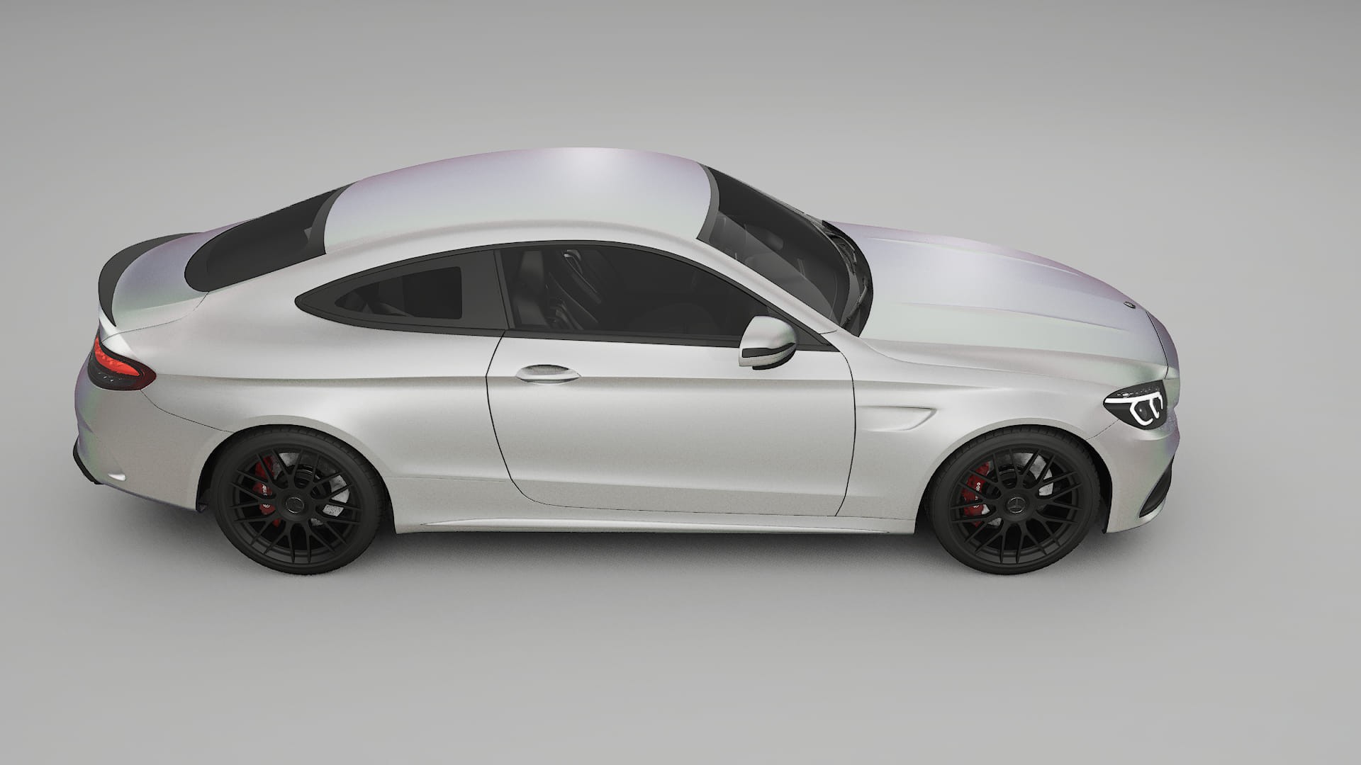 Mercedes C63 AMG W205 Coupe TPU Paint Protection Film | NEBULA Color Change PPF Full Pre-Cut Kit