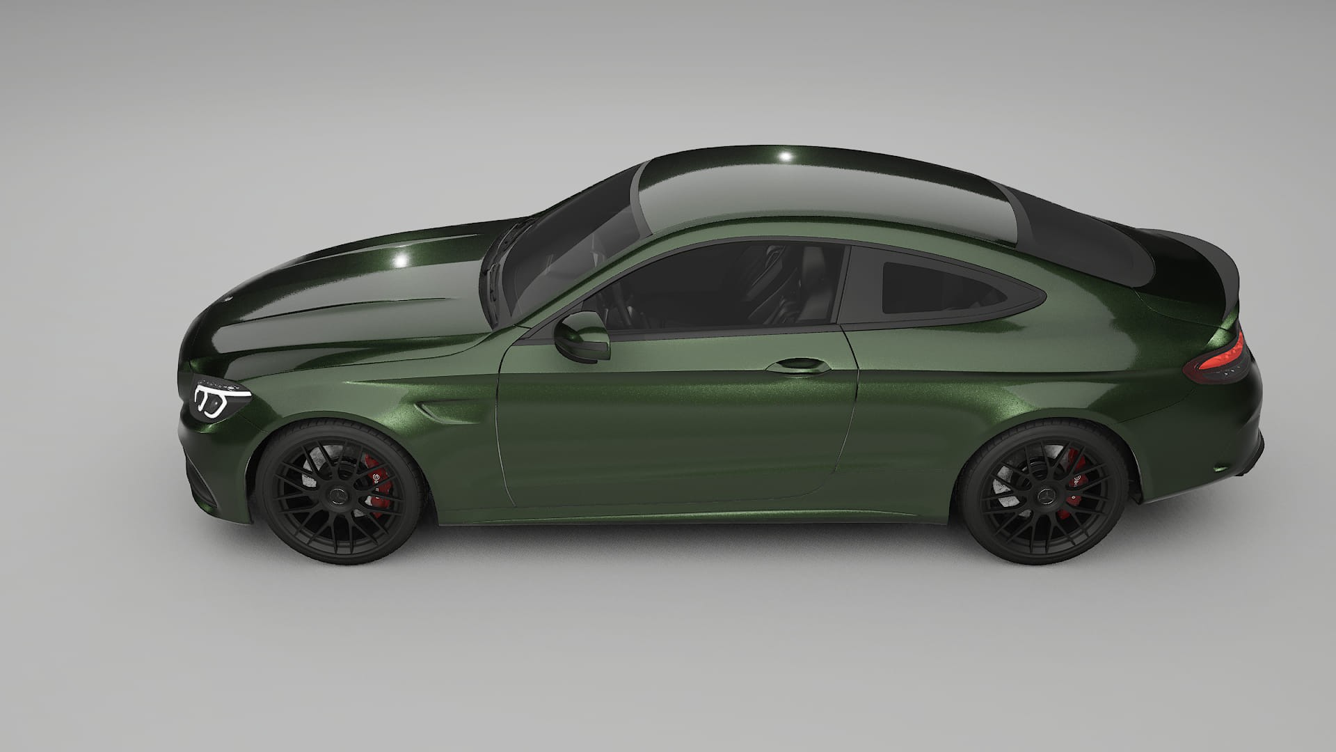 Mercedes C63 AMG W205 Coupe TPU Paint Protection Film | LAGOON Color Change PPF Full Pre-Cut Kit