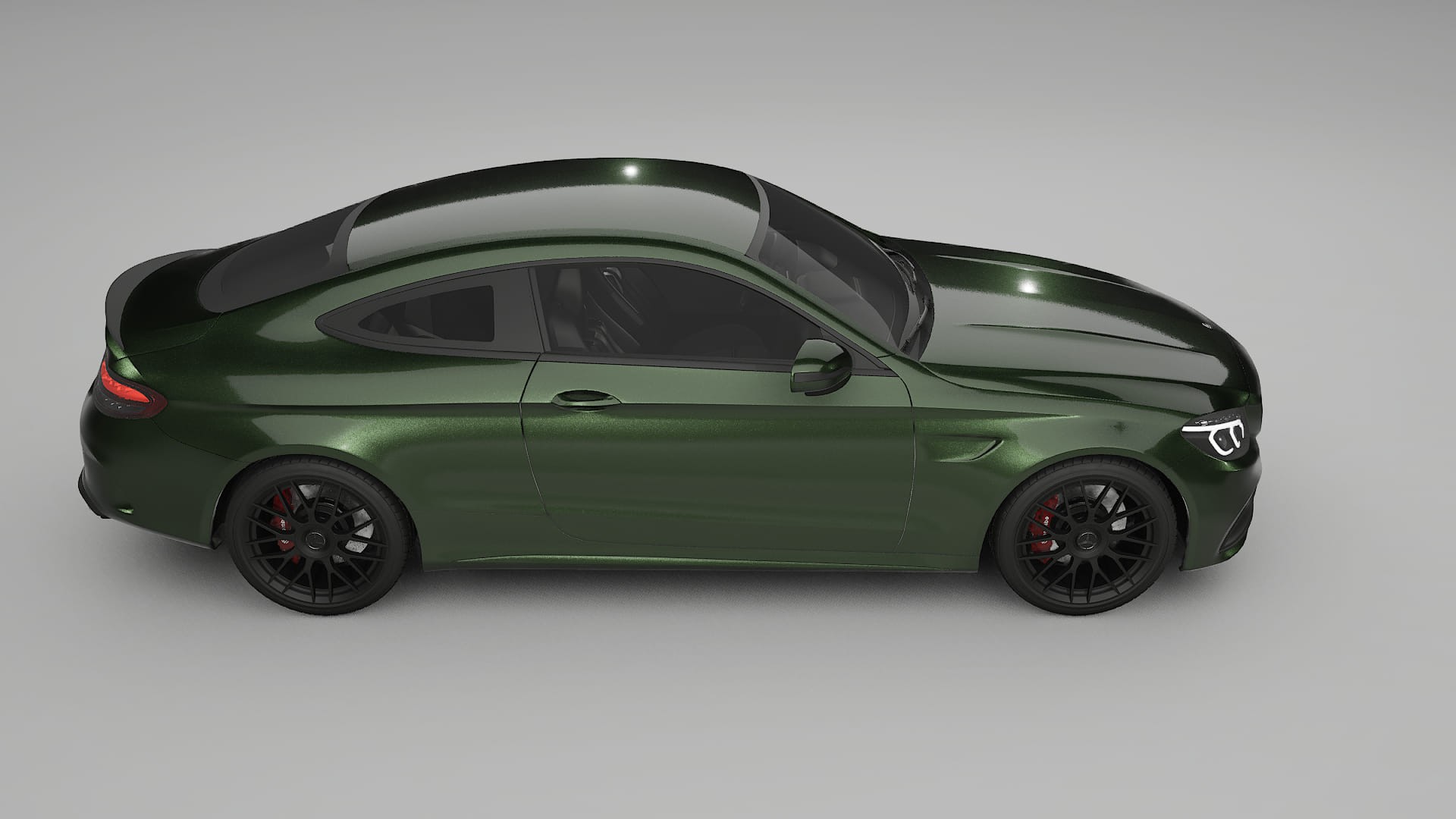 Mercedes C63 AMG W205 Coupe TPU Paint Protection Film | LAGOON Color Change PPF Full Pre-Cut Kit