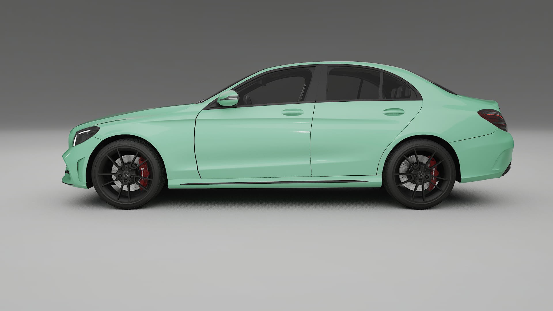 Mercedes C-Class W205 AMG sedan TPU Paint Protection Film | DUSTY Color Change PPF Full Pre-Cut Kit