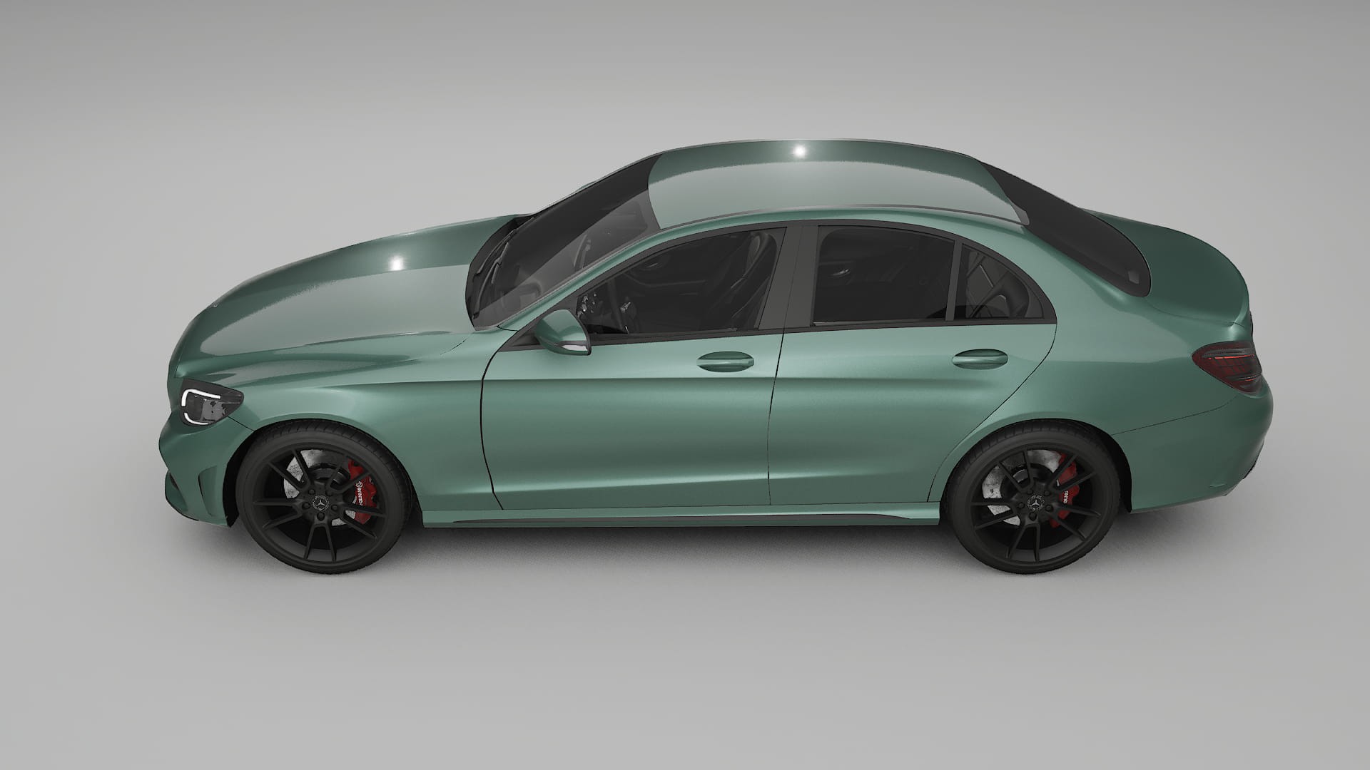 Mercedes C-Class W205 AMG sedan TPU Paint Protection Film | EVERGREEN Color Change PPF Full Pre-Cut Kit