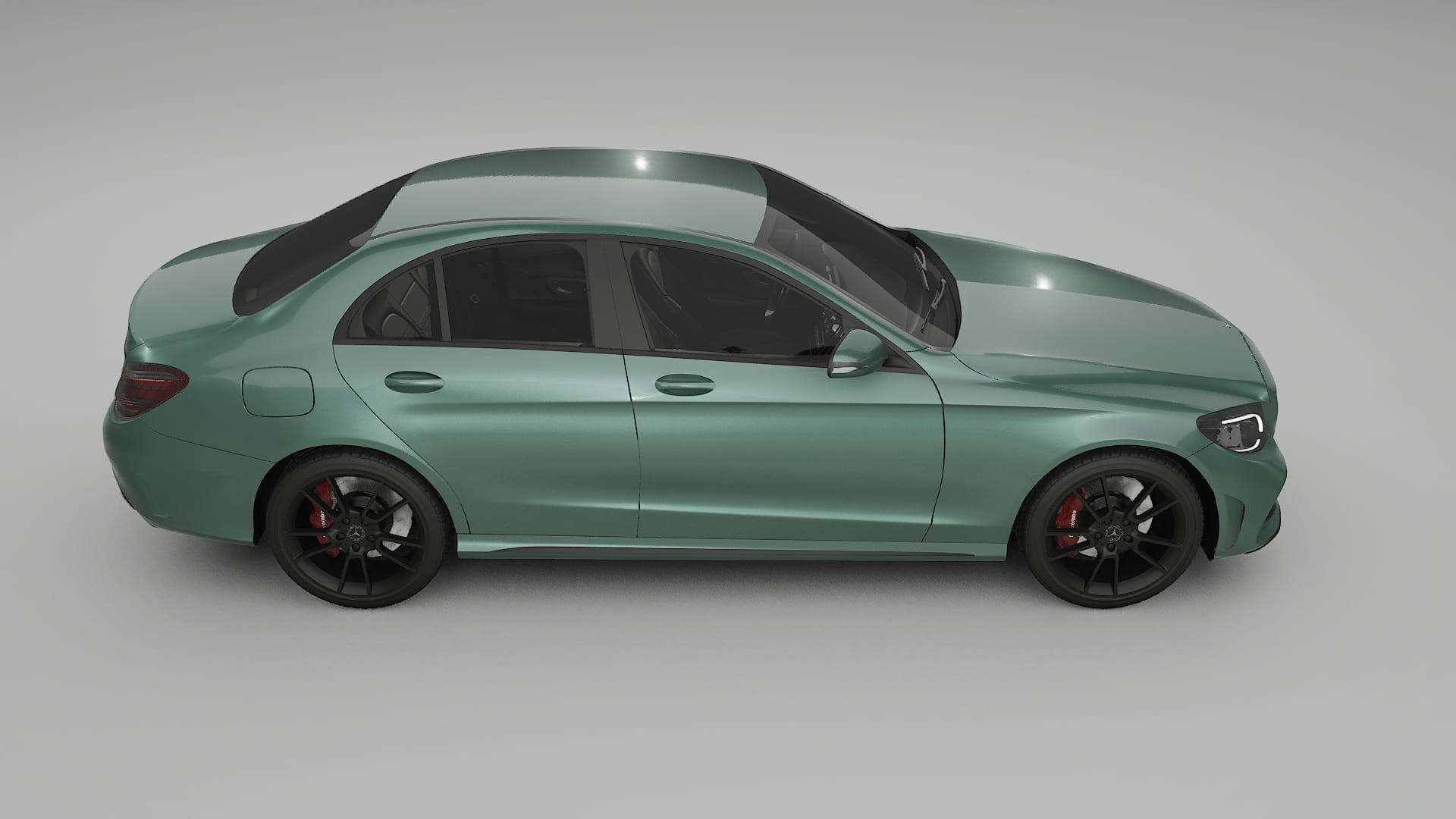 Mercedes C-Class W205 AMG sedan TPU Paint Protection Film | EVERGREEN Color Change PPF Full Pre-Cut Kit