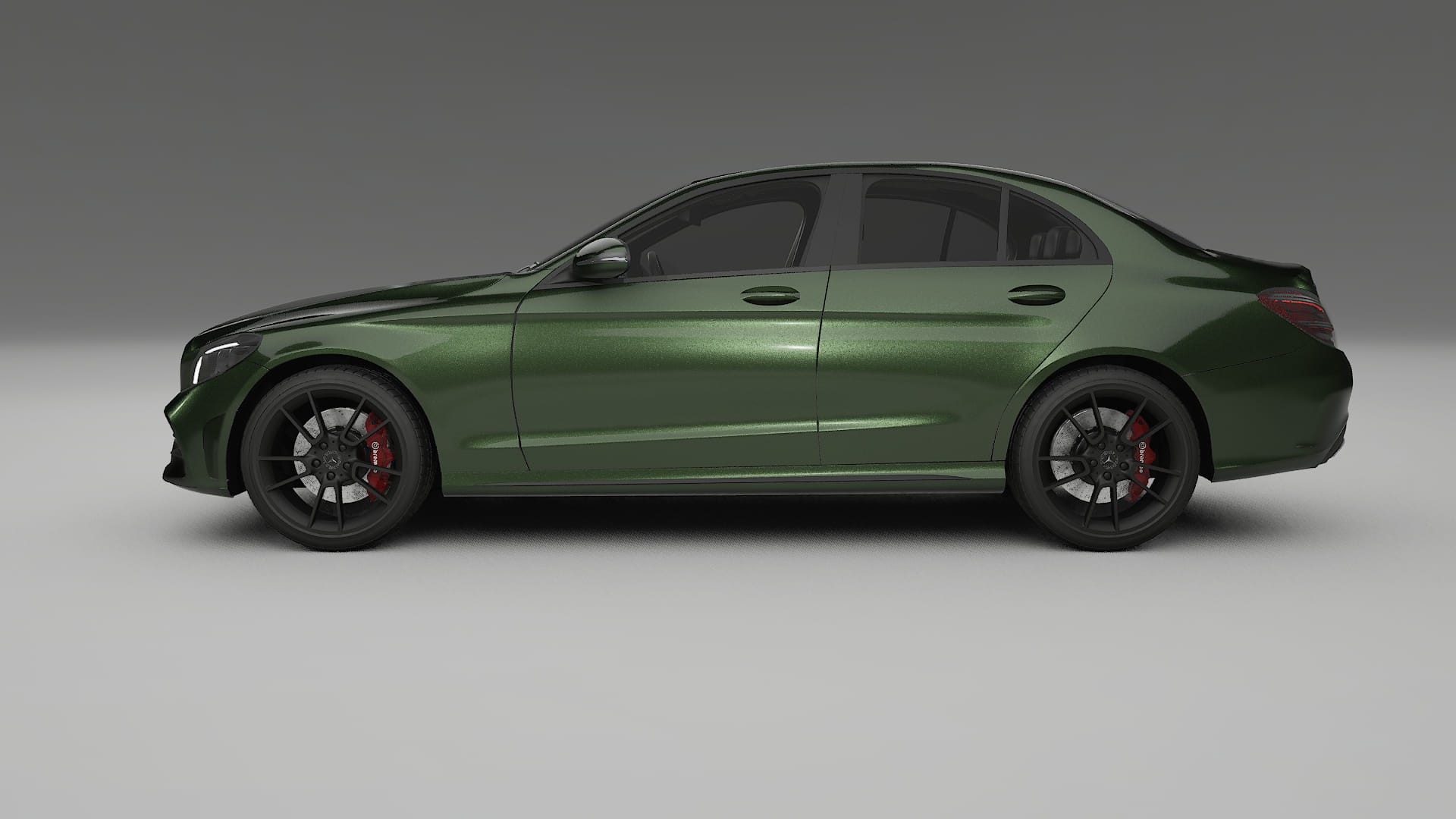 Mercedes C-Class W205 AMG sedan TPU Paint Protection Film | LAGOON Color Change PPF Full Pre-Cut Kit