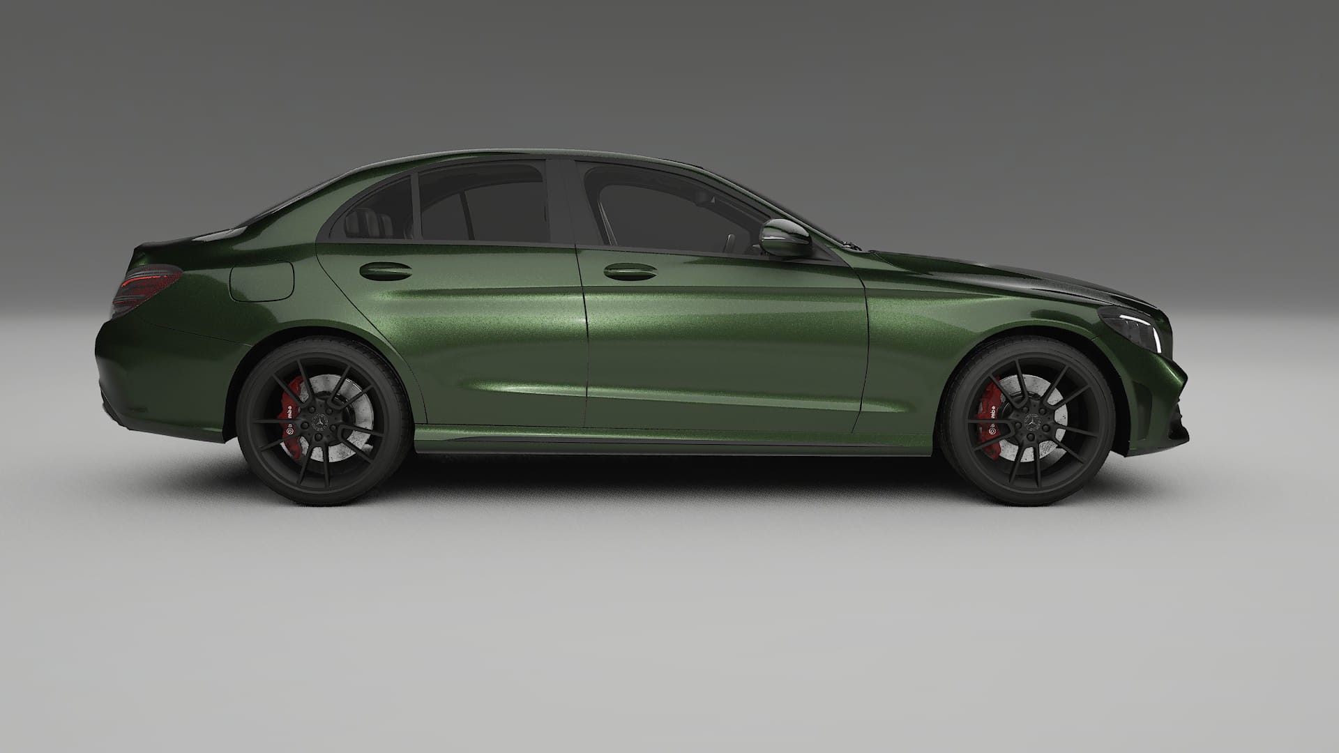 Mercedes C-Class W205 AMG sedan TPU Paint Protection Film | LAGOON Color Change PPF Full Pre-Cut Kit