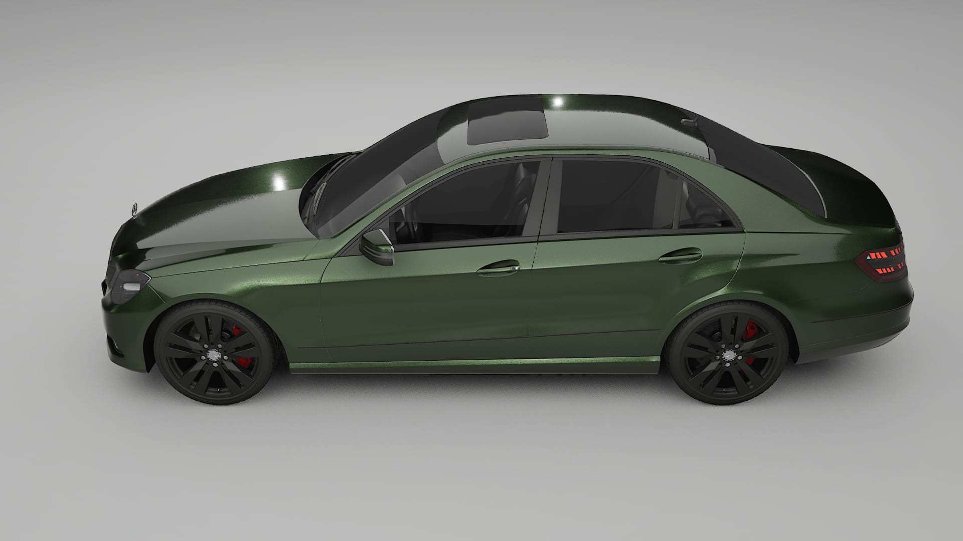 Mercedes E-Class Sedan W212 Prefacelift pre-LCI TPU Paint Protection Film | LAGOON Color Change PPF Full Pre-Cut Kit