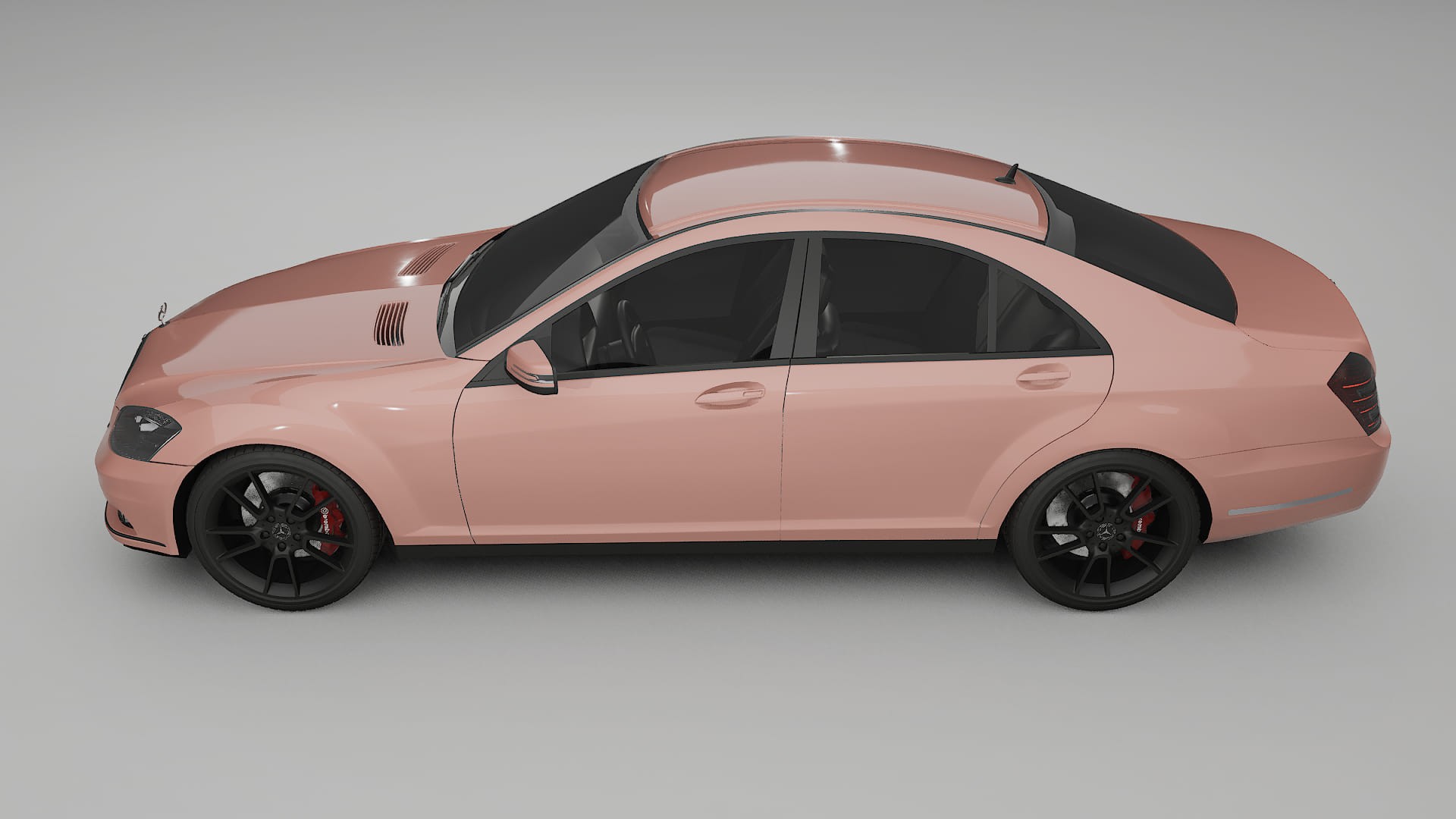 Mercedes S-class W221 facelift LCI TPU Paint Protection Film | BLUSH Color Change PPF Full Pre-Cut Kit