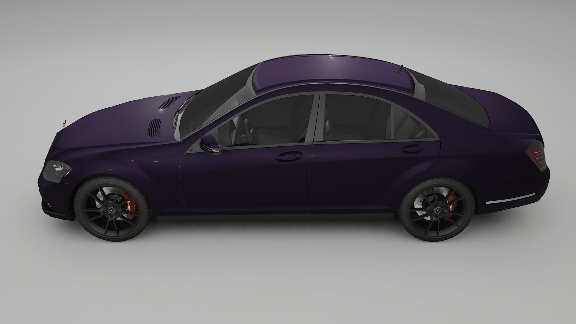 Mercedes S-class W221 facelift LCI TPU Paint Protection Film | VIOLET Color Change PPF Full Pre-Cut Kit