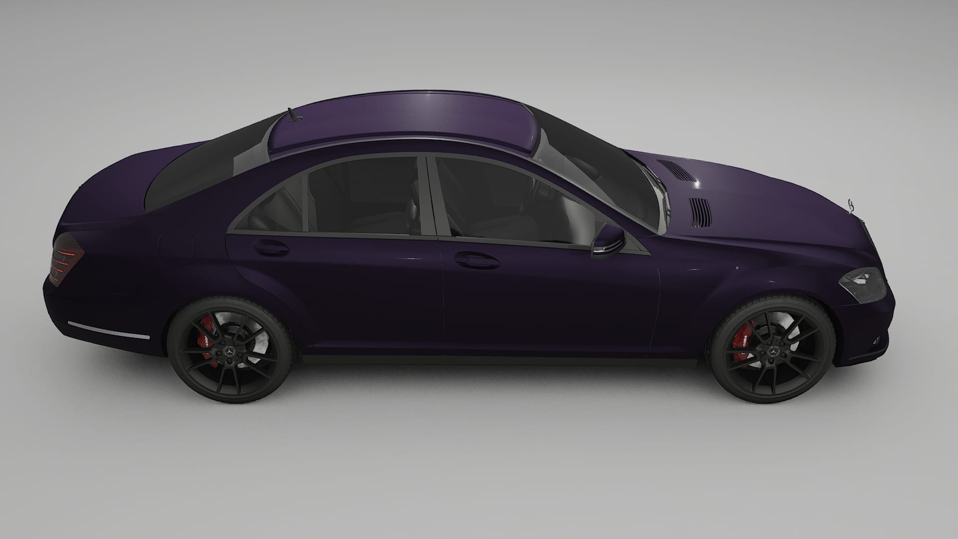 Mercedes S-class W221 facelift LCI TPU Paint Protection Film | VIOLET Color Change PPF Full Pre-Cut Kit