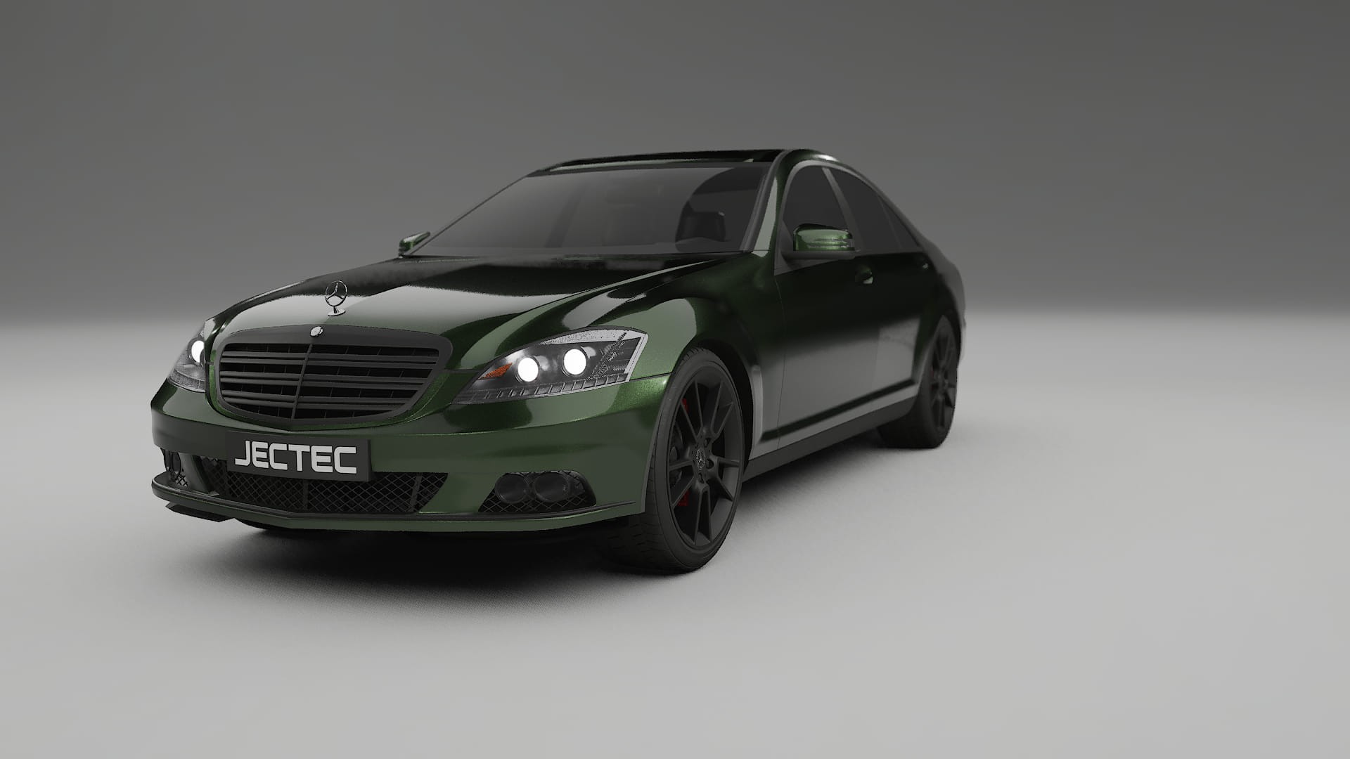 Mercedes S-class W221 facelift LCI TPU Paint Protection Film | LAGOON Color Change PPF Full Pre-Cut Kit