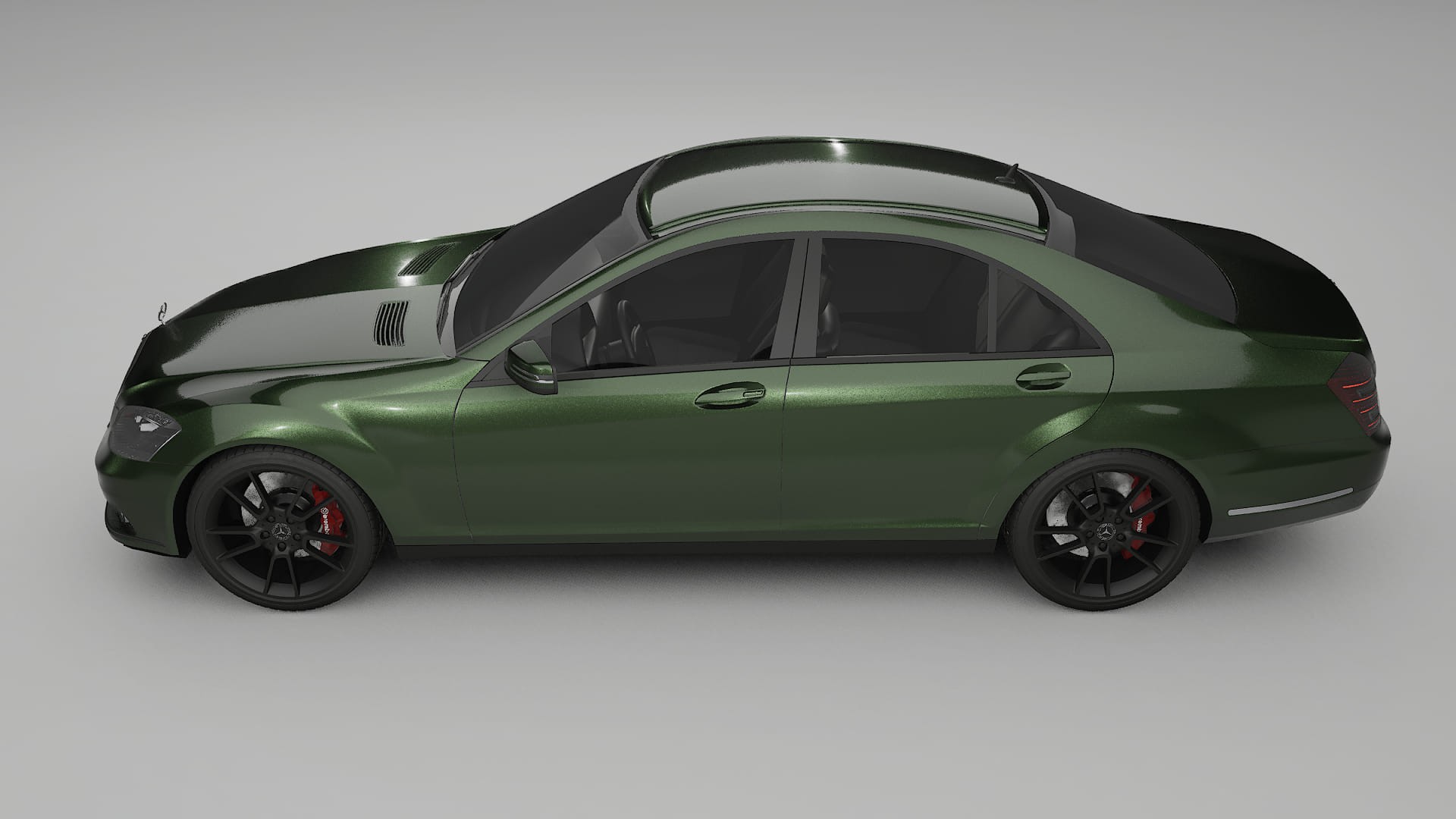 Mercedes S-class W221 facelift LCI TPU Paint Protection Film | LAGOON Color Change PPF Full Pre-Cut Kit