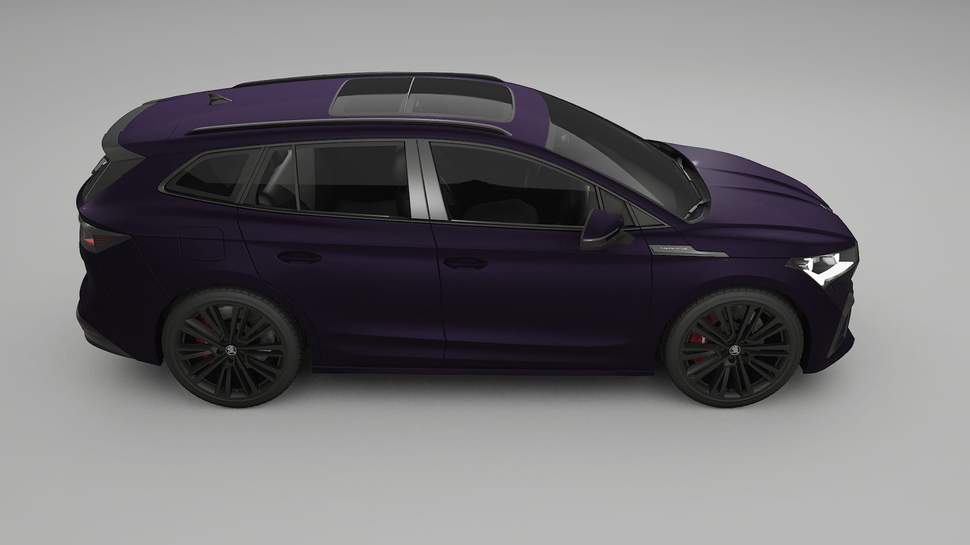 Škoda Enyaq MEB TPU Paint Protection Film | VIOLET Color Change PPF Full Pre-Cut Kit