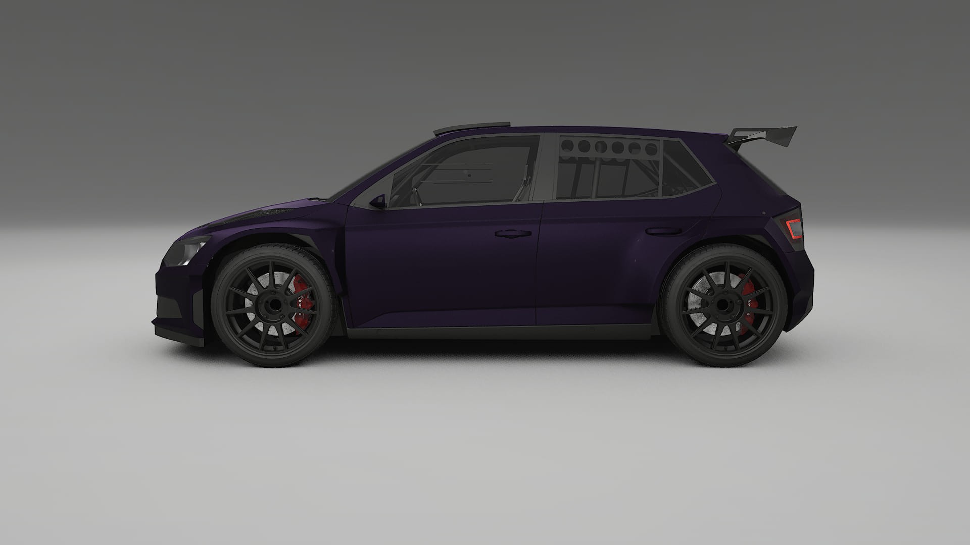 Škoda Fabia R5 6V TPU Paint Protection Film | VIOLET Color Change PPF Full Pre-Cut Kit