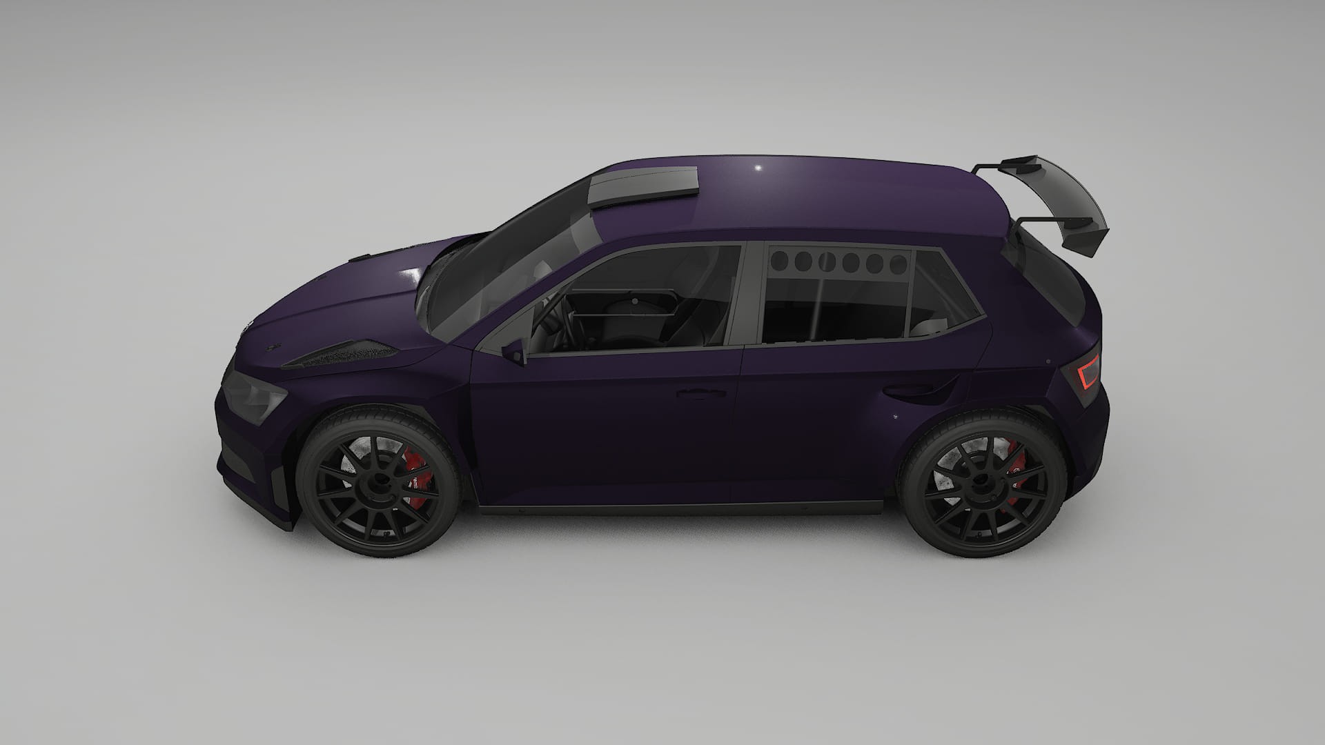 Škoda Fabia R5 6V TPU Paint Protection Film | VIOLET Color Change PPF Full Pre-Cut Kit