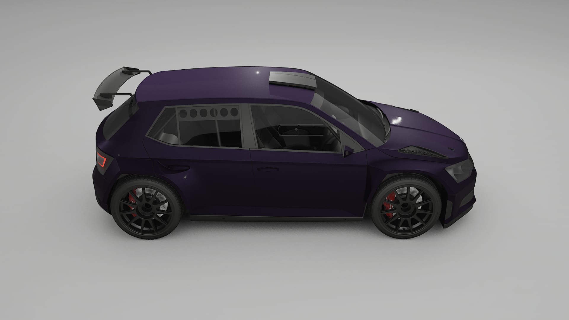 Škoda Fabia R5 6V TPU Paint Protection Film | VIOLET Color Change PPF Full Pre-Cut Kit