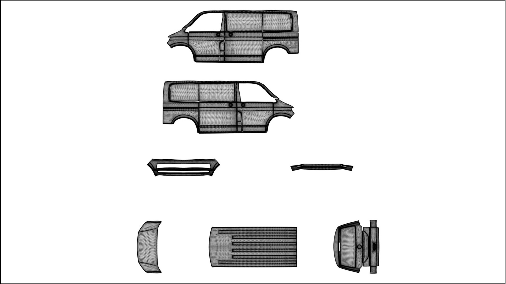 VW Transporter T6 Multivan TPU Paint Protection Film | SAHARA Color Change PPF Full Pre-Cut Kit 2