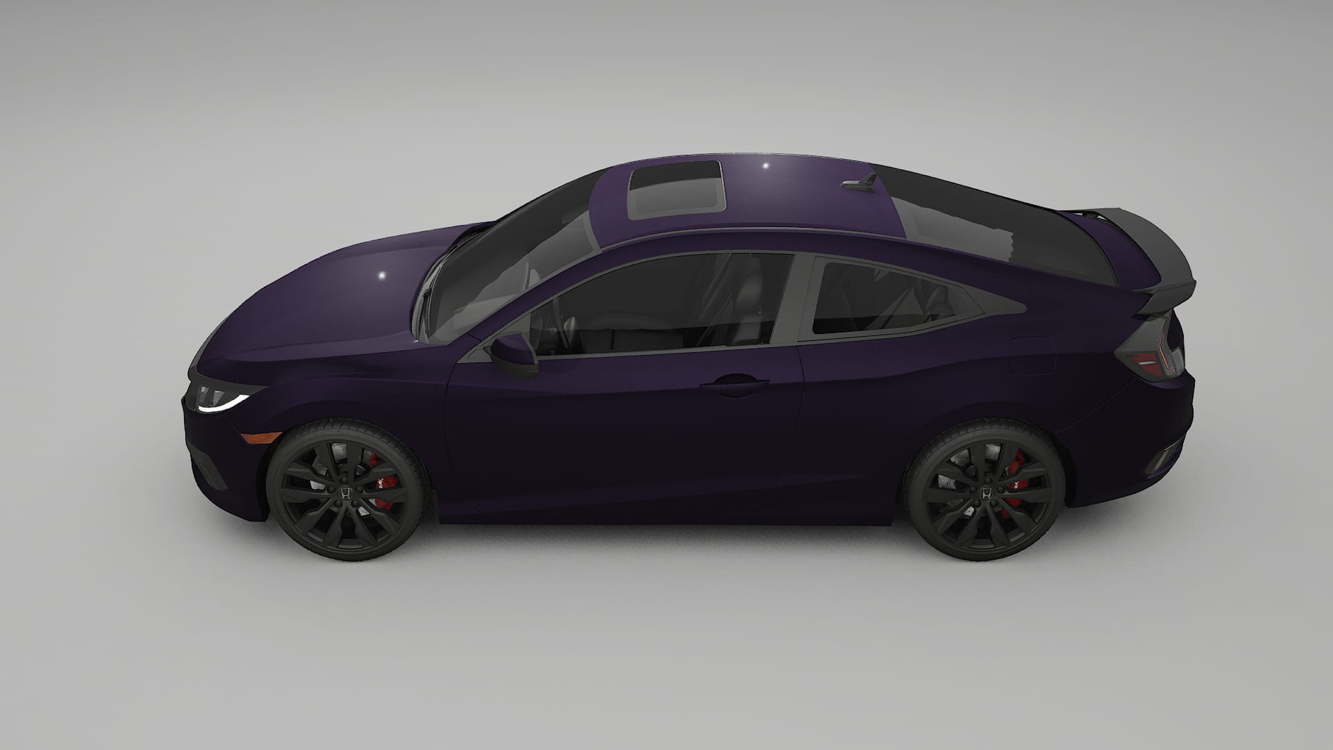 Honda Civic coupe prefacelift pre-LCI TPU Paint Protection Film | VIOLET Color Change PPF Full Pre-Cut Kit
