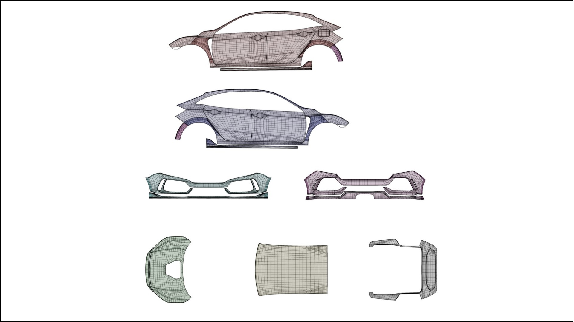 Honda Civic Type R TPU Lackschutzfolie | OPAL Farbwechsel PPF – Komplett-Vorgeschnittener Kit
