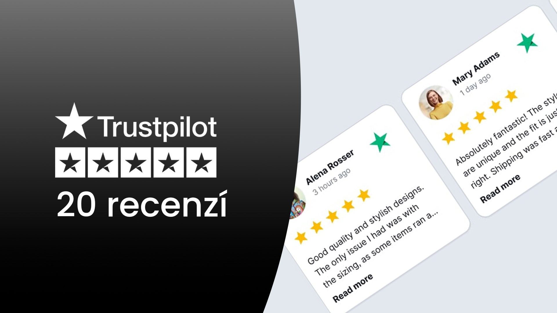 20 vyrovnávacích Trustpilot recenzí