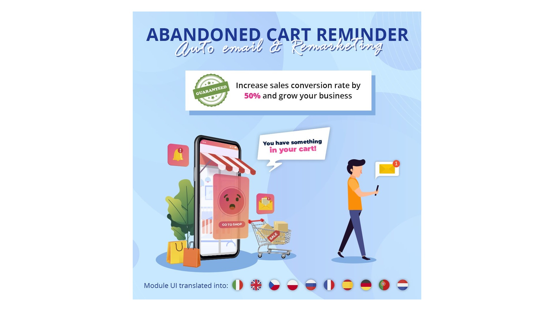 Automatizované připomenutí opuštěného košíku pro zvýšení prodeje 2