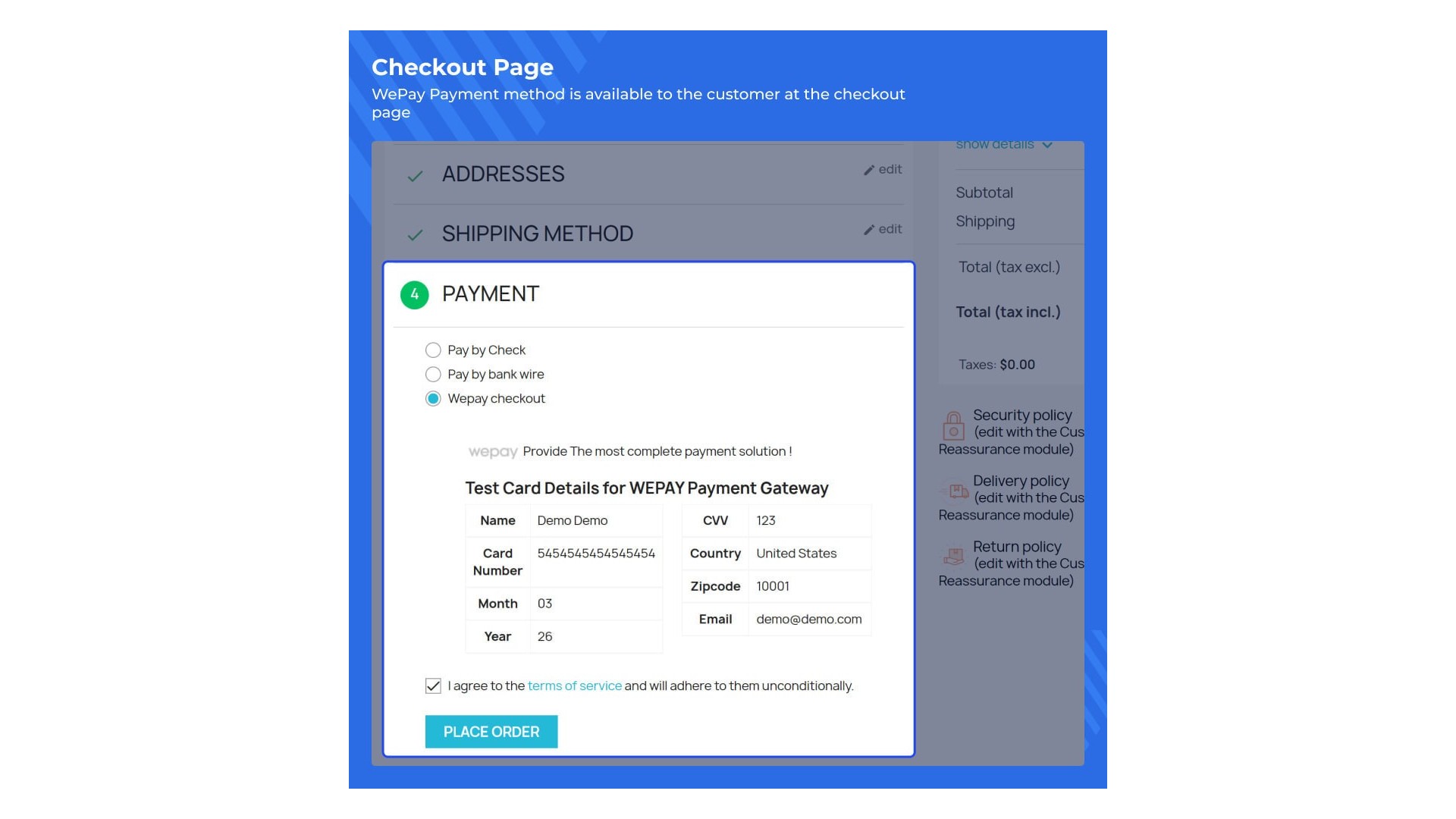 Bezpečná platba a správa předplatného se WePay