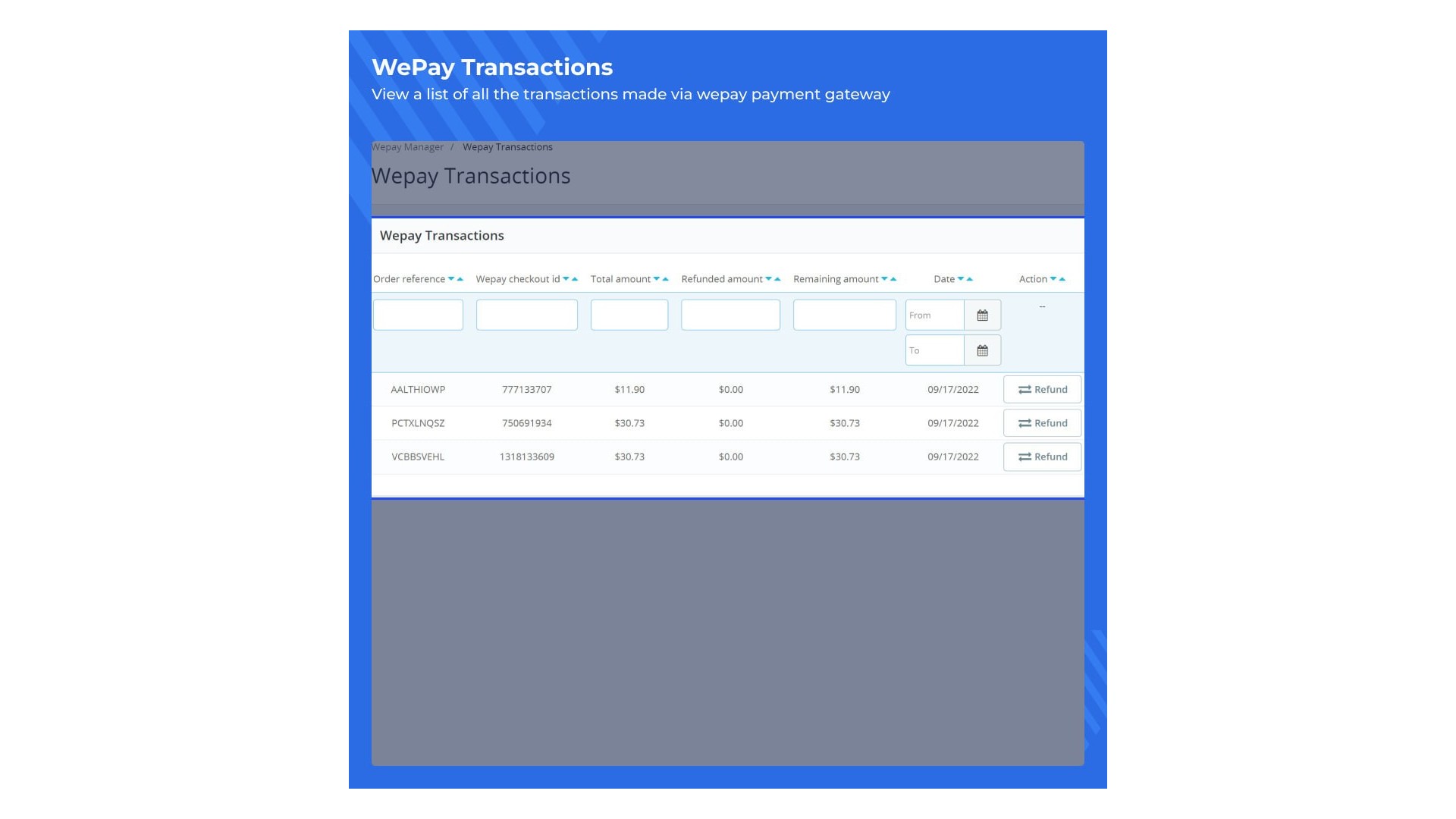 Bezpečná platba a správa předplatného se WePay