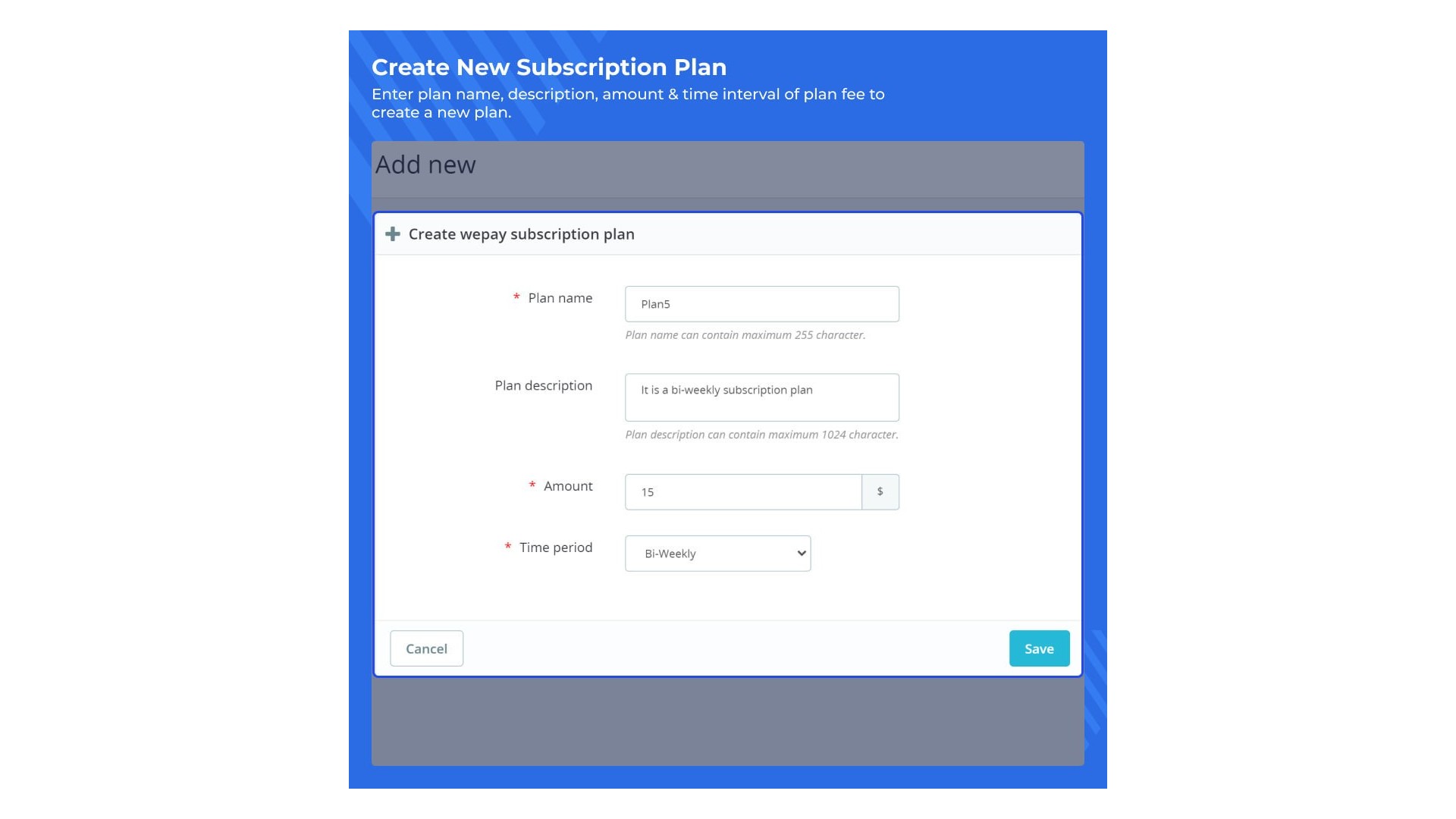 Bezpečná platba a správa předplatného se WePay