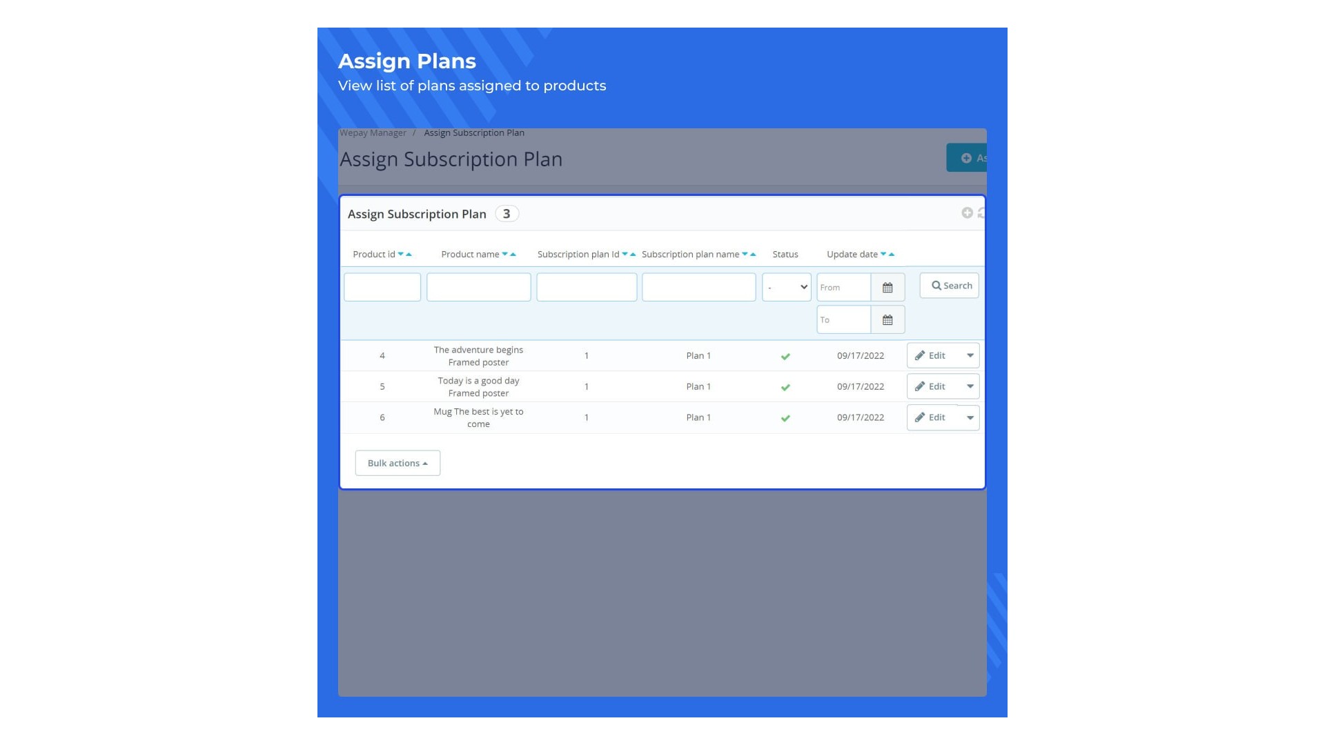 Bezpečná platba a správa předplatného se WePay