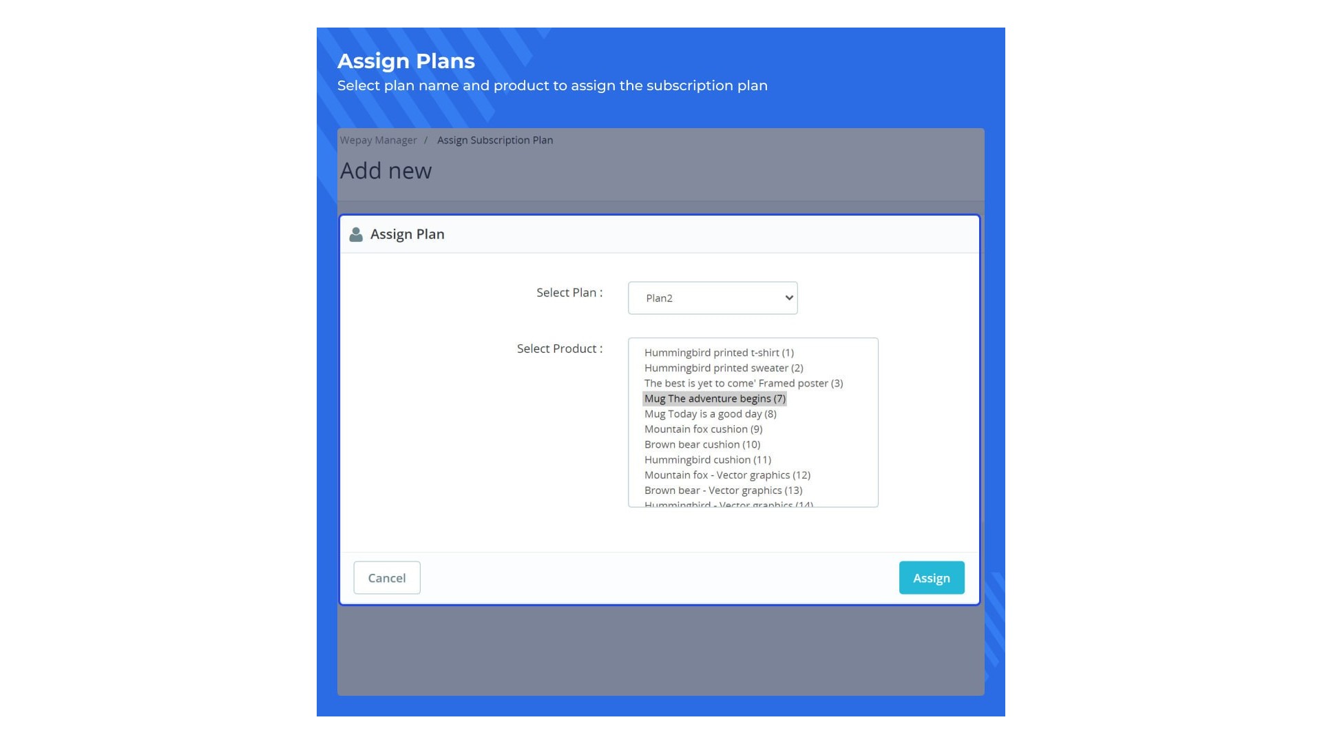 Bezpečná platba a správa předplatného se WePay