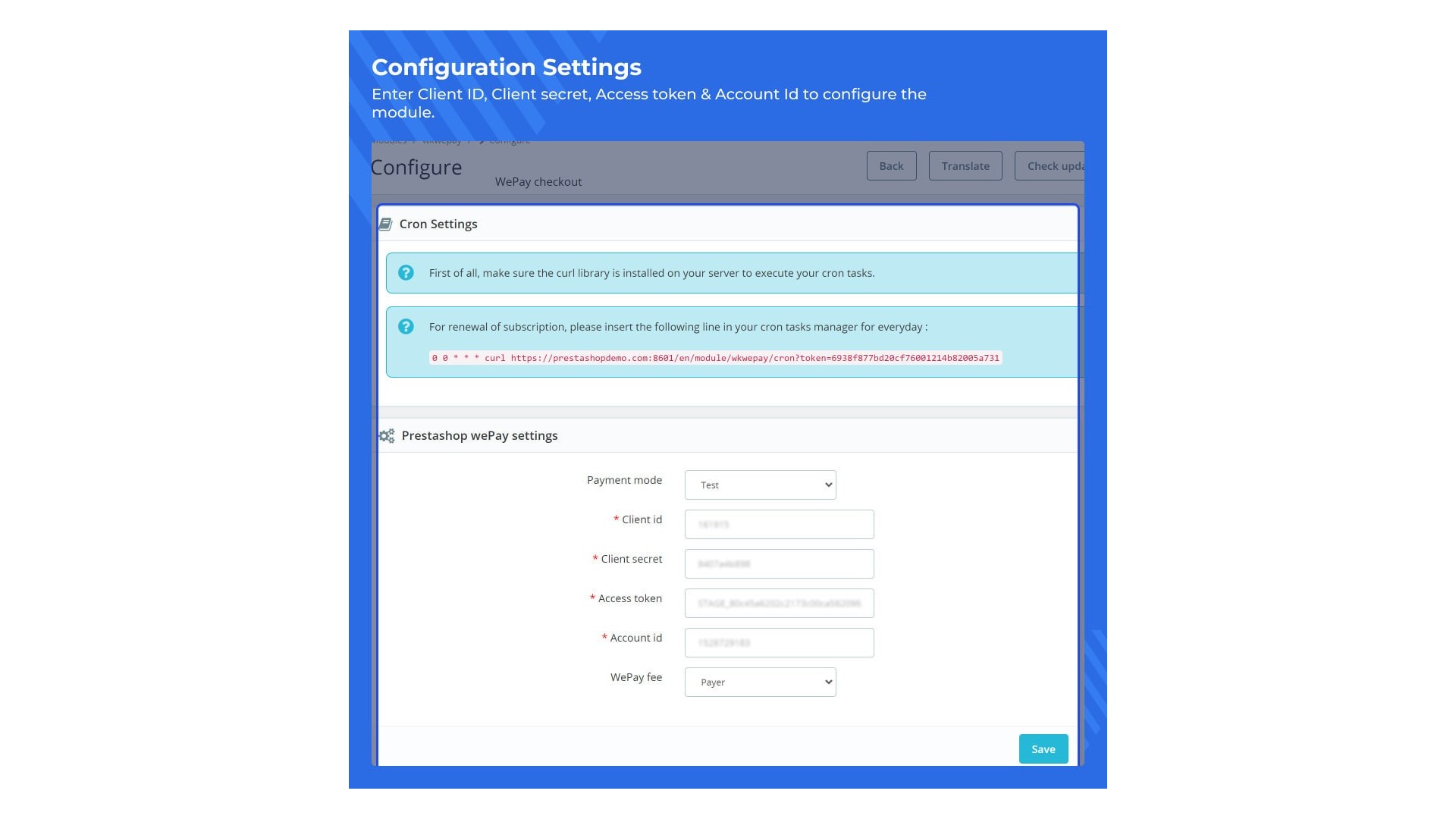 Bezpečná platba a správa předplatného se WePay