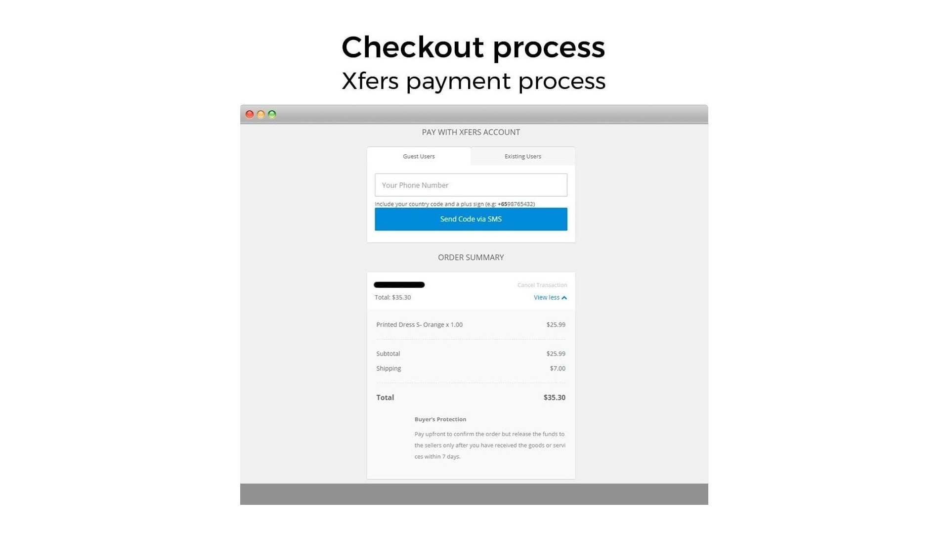Funkce rychlého a bezpečného platebního řešení Xfers