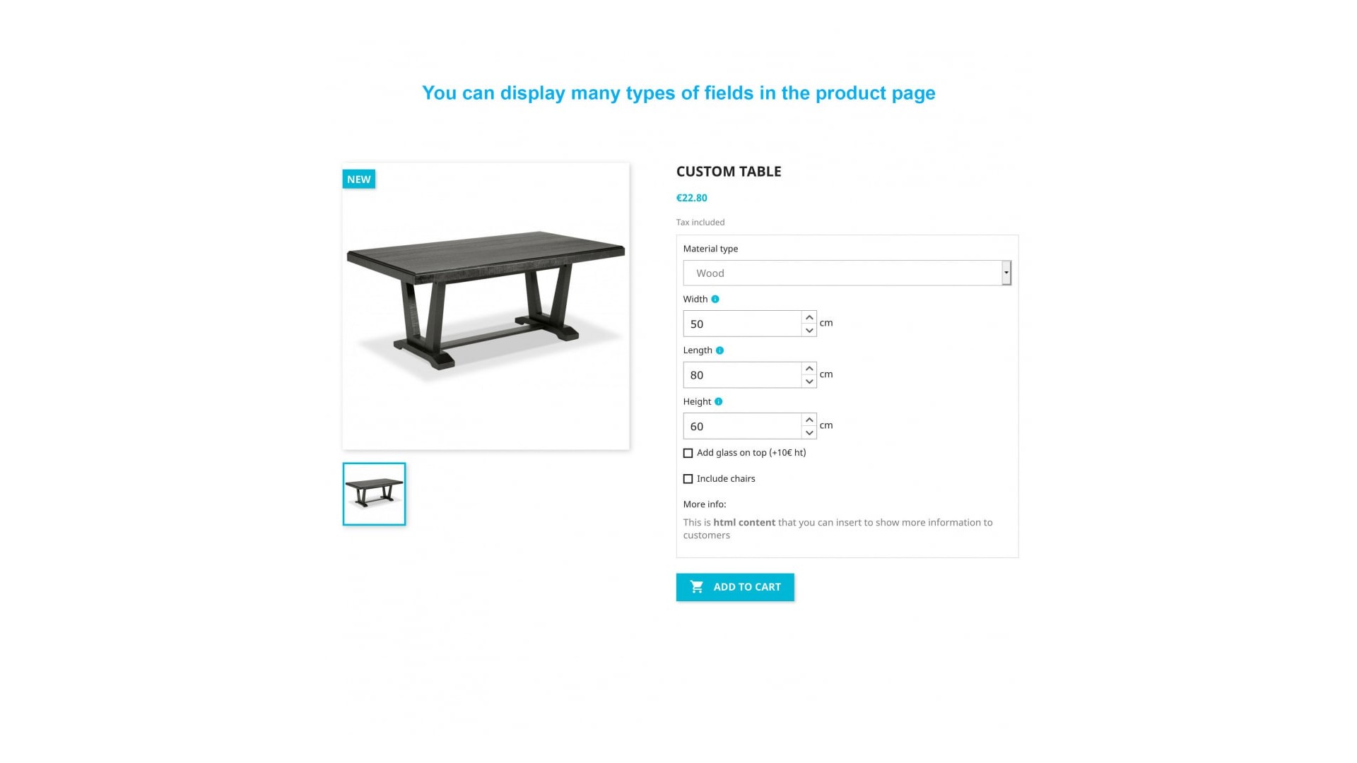 Dynamické pole produktů pro nekonečné přizpůsobení 2