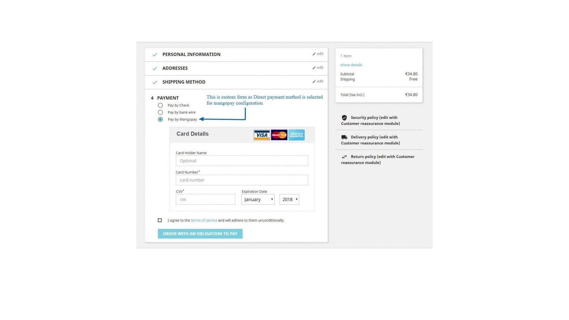 Funkce pro rychlé a bezpečné platby přes MangoPay