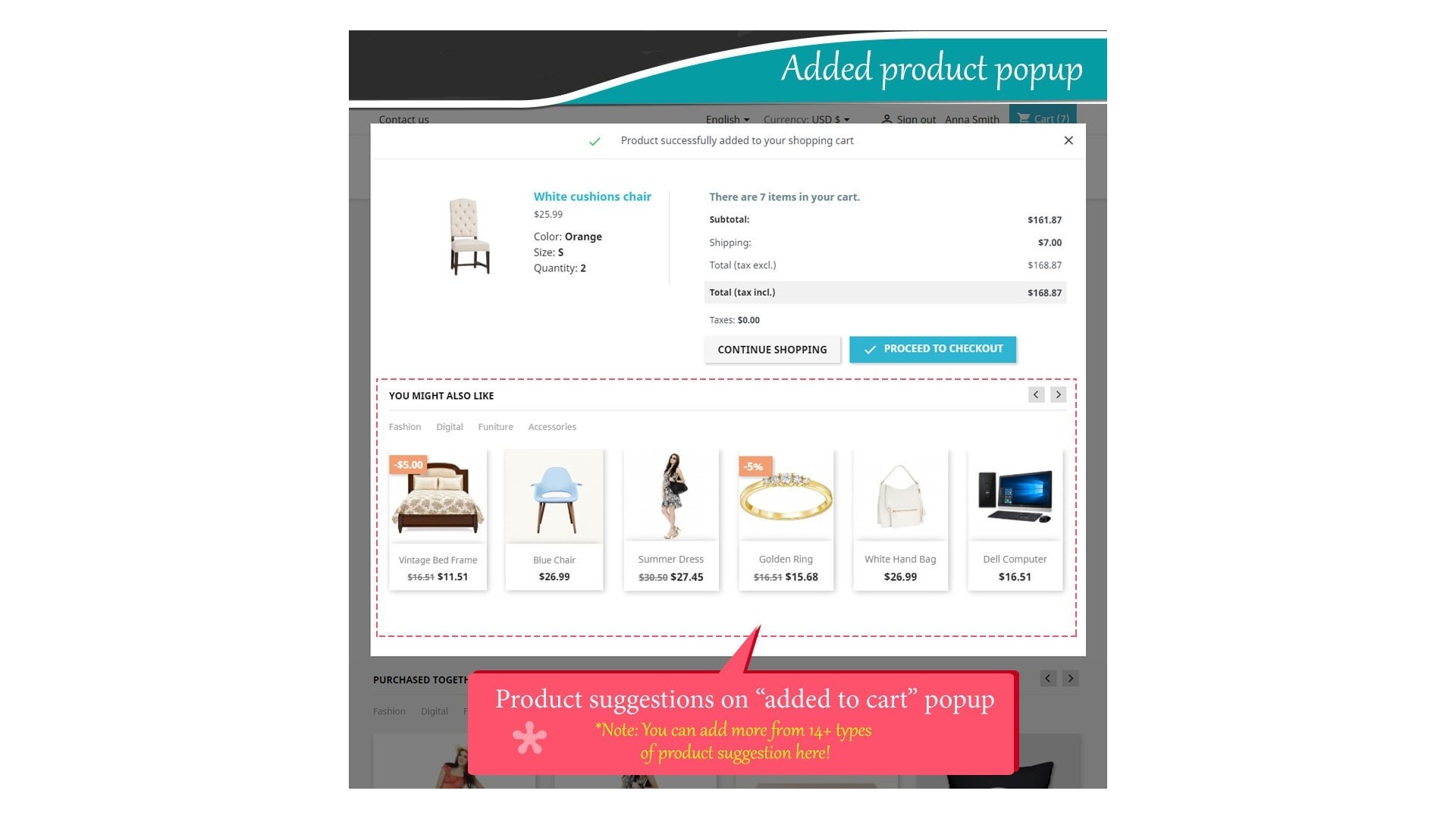 Funkce pro efektivní křížový prodej a upsell produktů