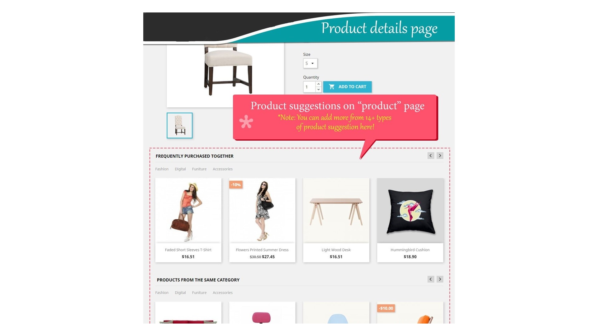 Funkce pro efektivní křížový prodej a upsell produktů