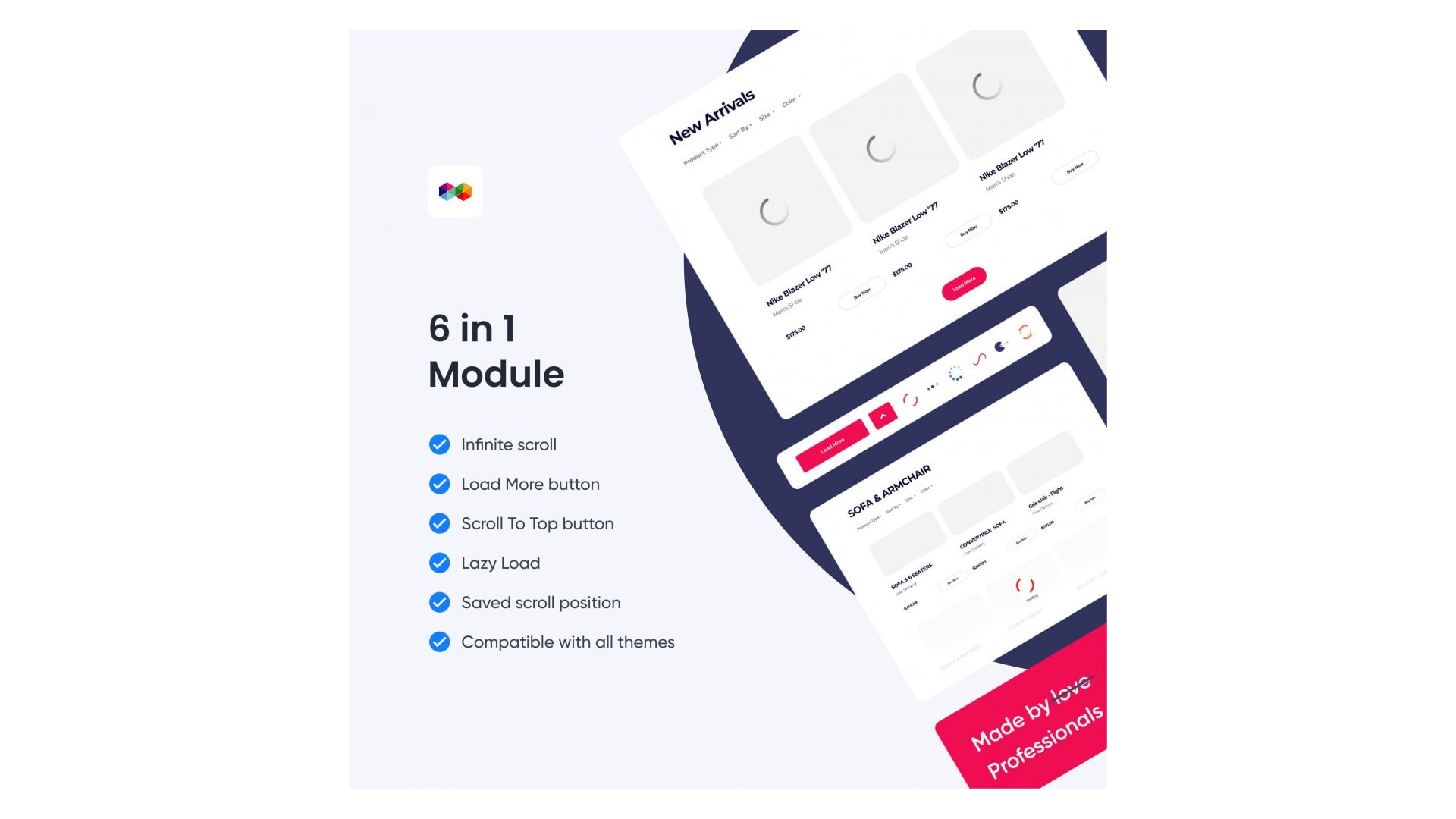 Nekonečné procházení a načítání produktů 6 v 1